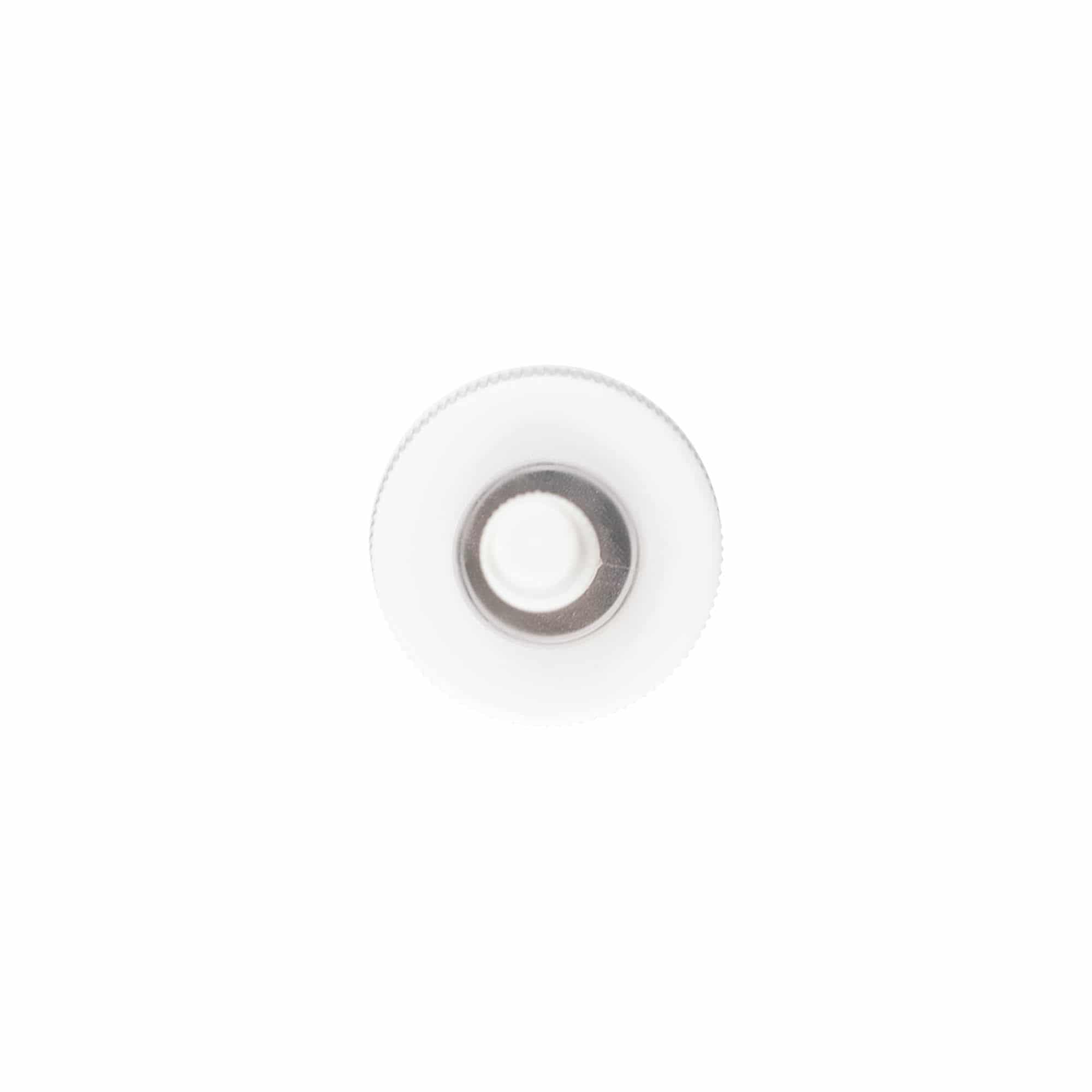 Skrukork med applikator, PP-plast, hvit, for åpning: 24/410 Skrukork med applikator, PP-plast, hvit, for åpning: 24/410