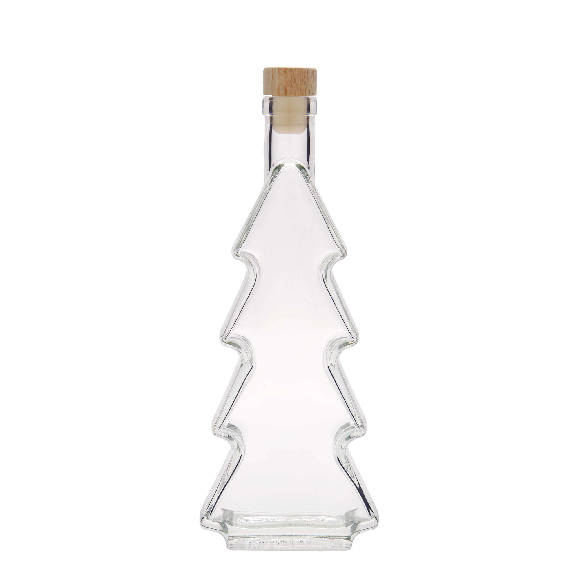 350 ml glassflaske 'Juletre', åpning: kork