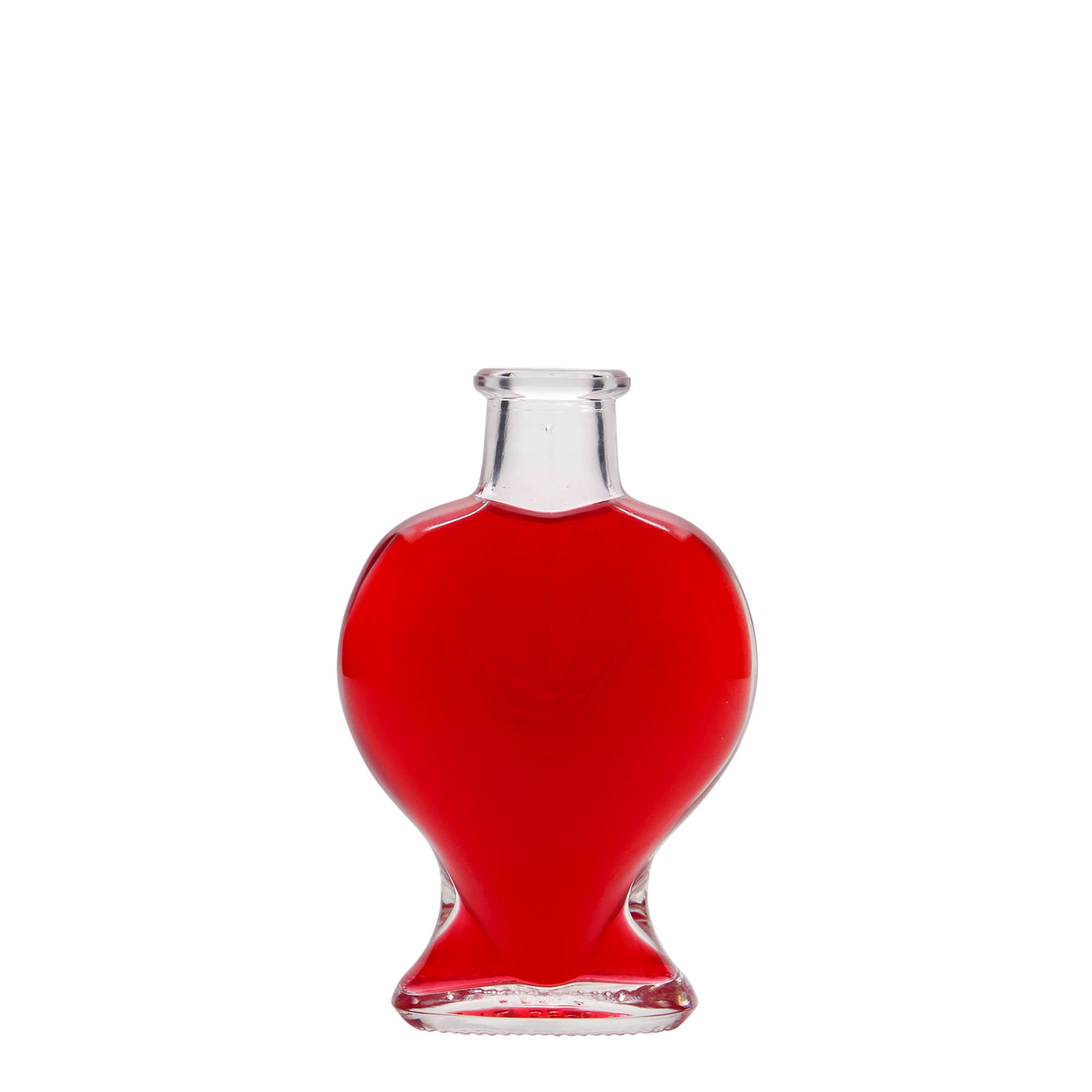 100 ml glassflaske 'Hjerte', åpning: kork 100 ml glassflaske 'Hjerte', åpning: kork