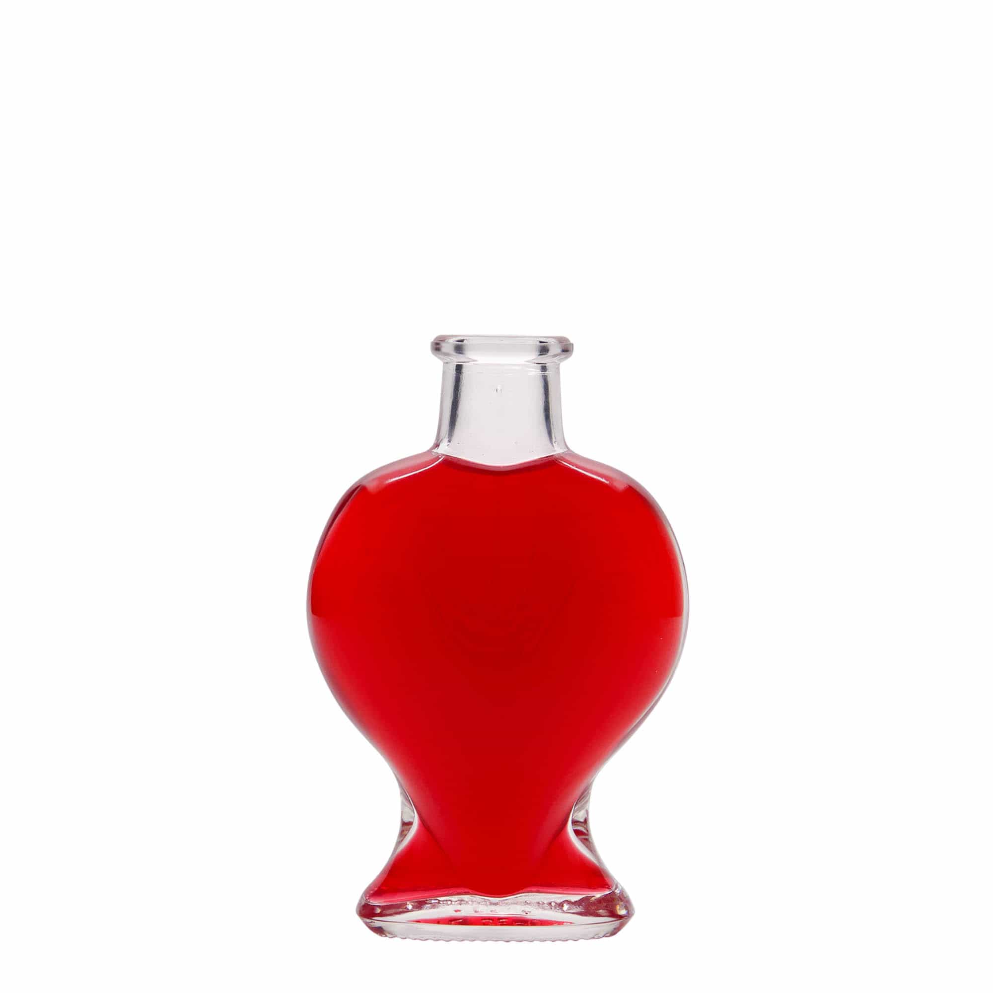 100 ml glassflaske 'Hjerte', åpning: kork