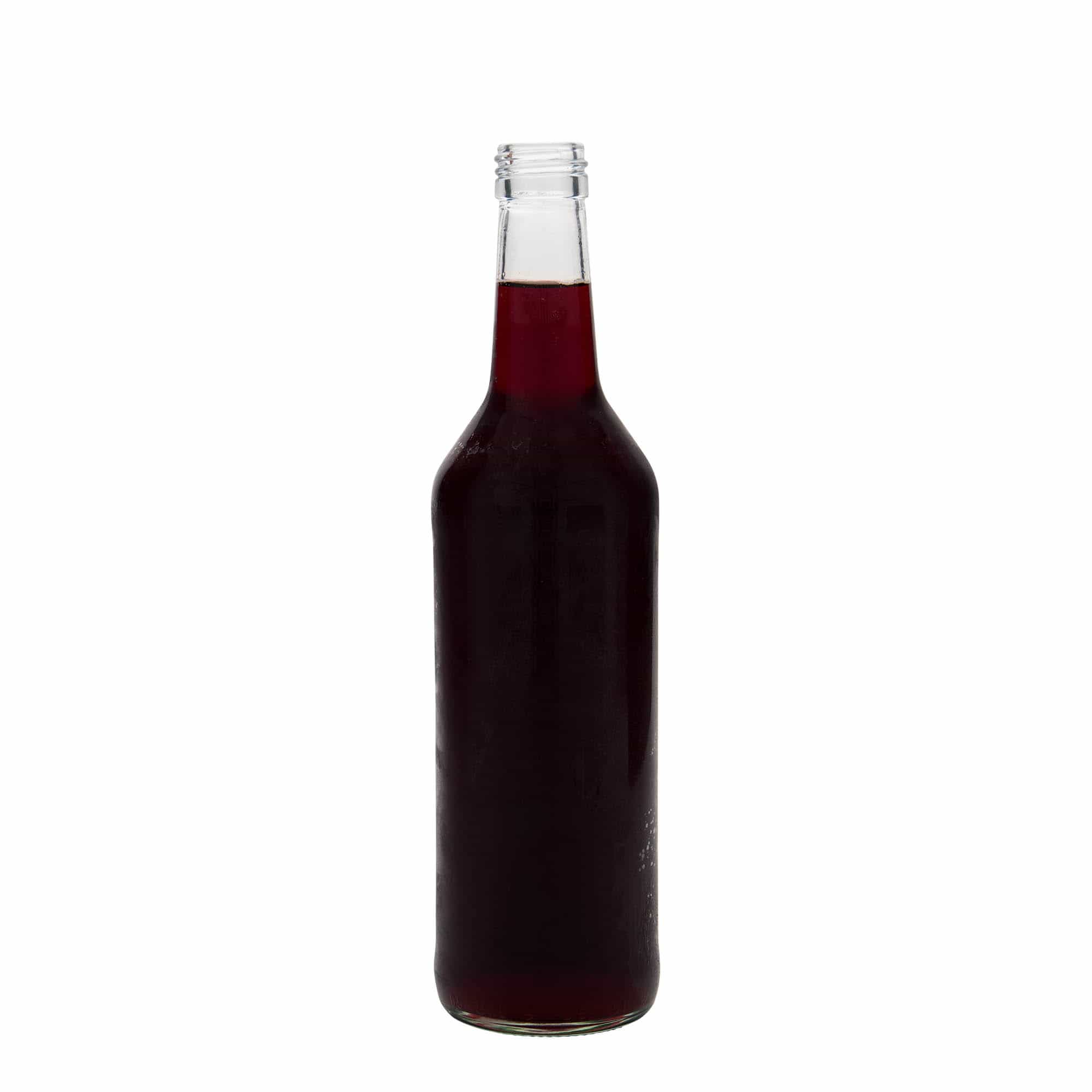 500 ml glassflaske rett hals, åpning: PP 28