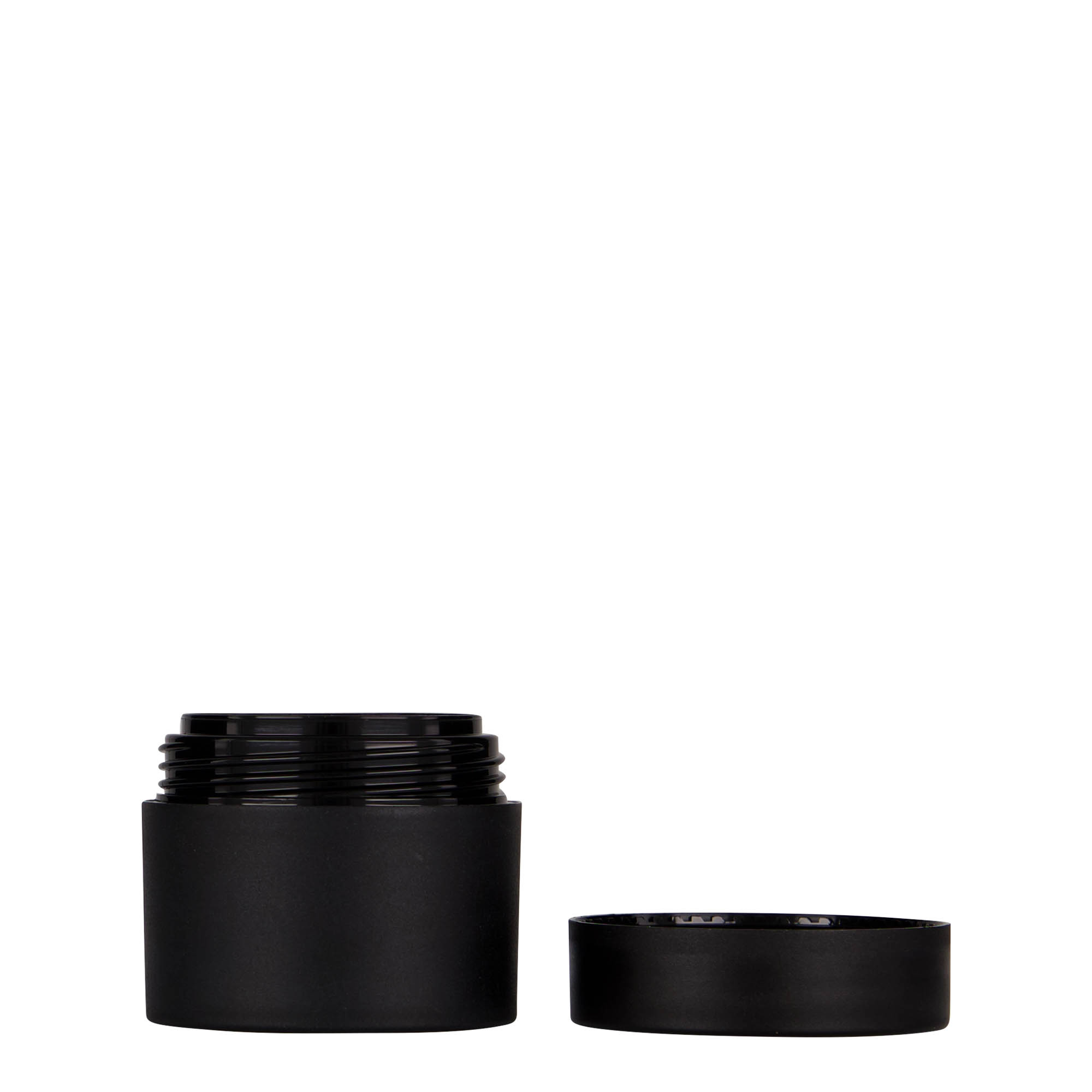 30 ml plastboks 'Antonella', PP, svart, åpning: skrukork