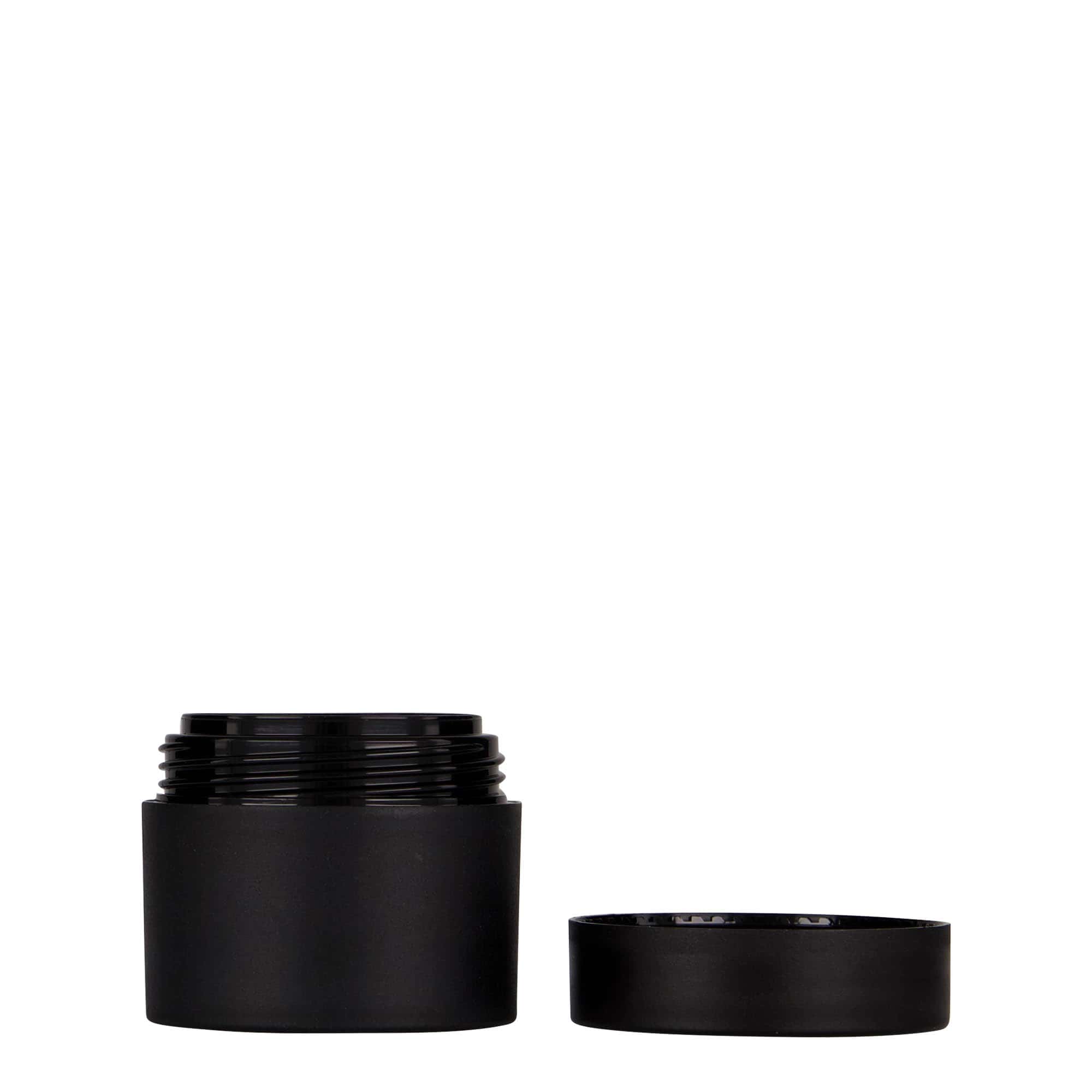 30 ml plastboks 'Antonella', PP, svart, åpning: skrukork