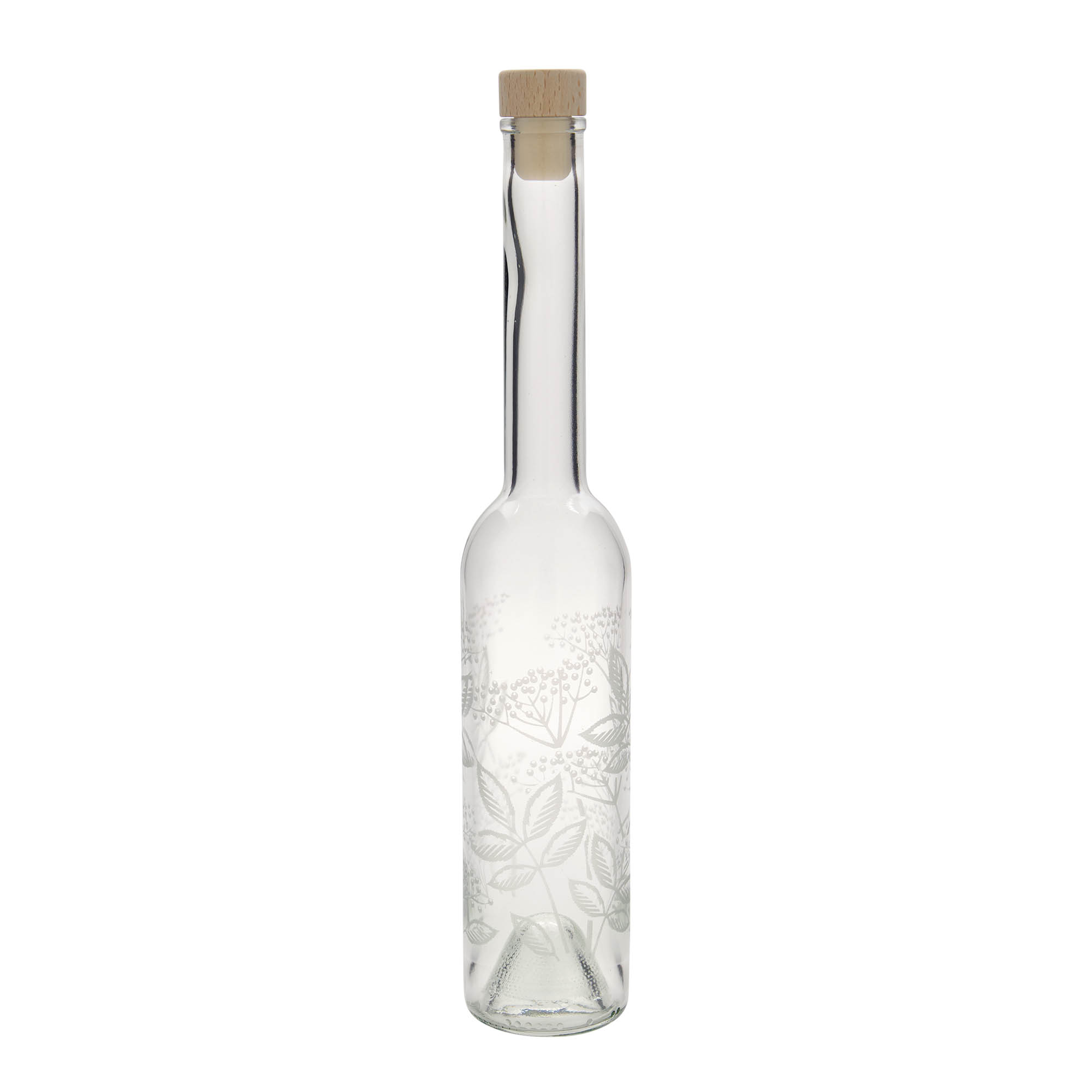 350 ml glassflaske 'Opera', motiv: Hylleblomst, åpning: Kork