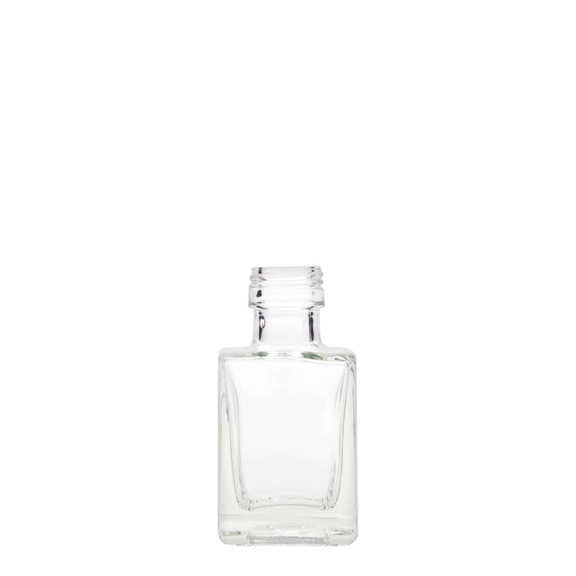 50 ml glassflaske 'Cube', firkantet, åpning: PP 24