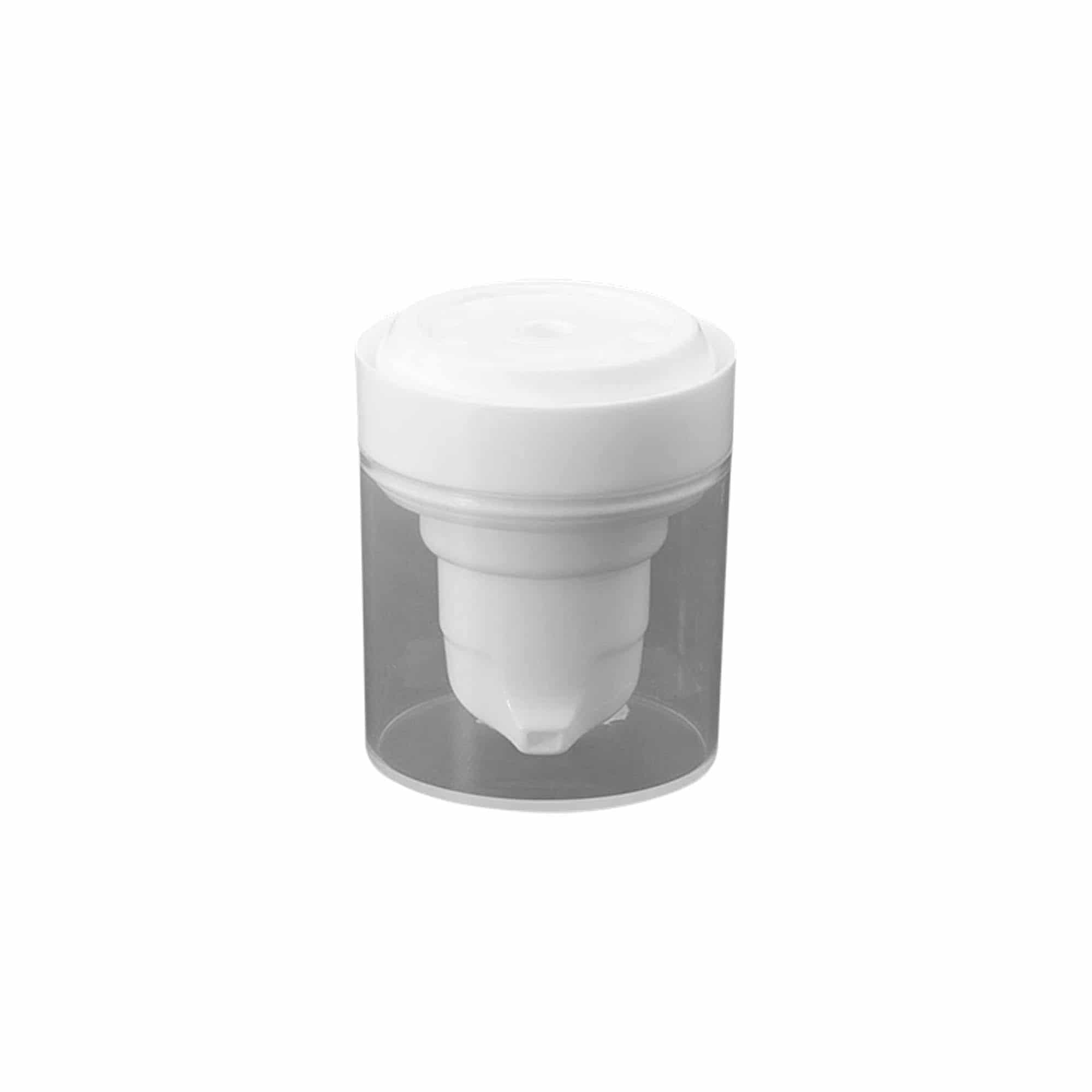 Airless Dispenser pumpehode "Micro", PP-plast, hvit