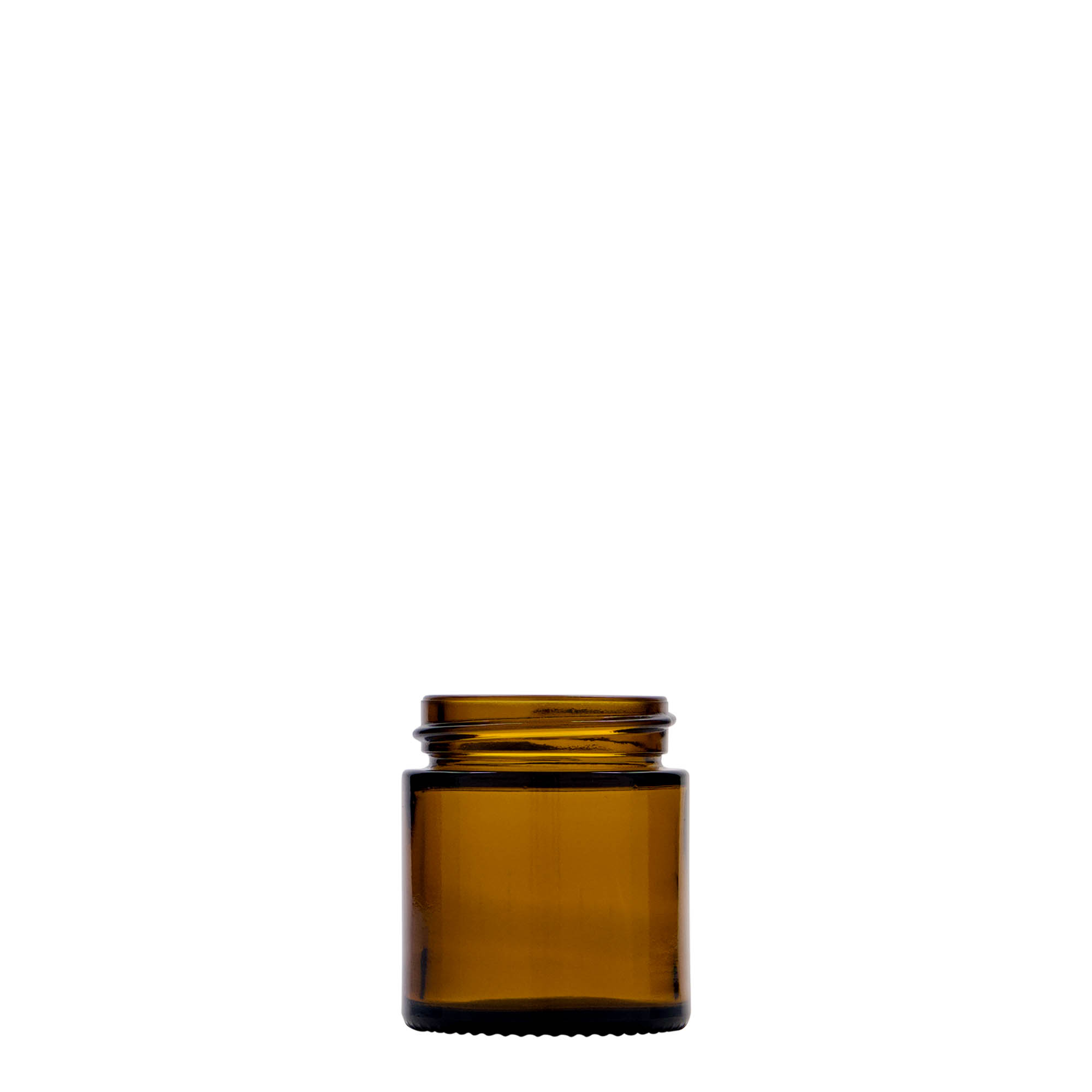 30 ml krukke 'Brown Line', glass, brun, åpning: skrukork