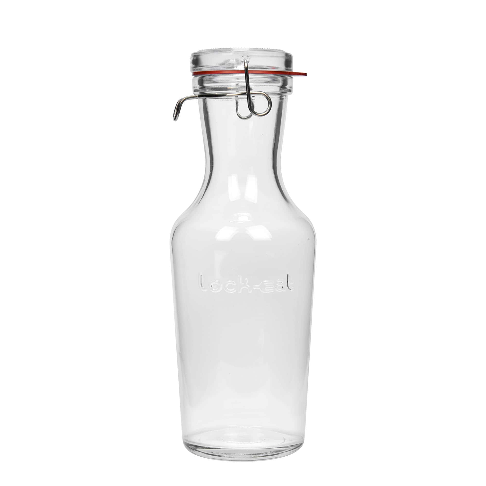 1.000 ml glasskaraffel 'Lock-Eat', åpning: trådspenne-lukking