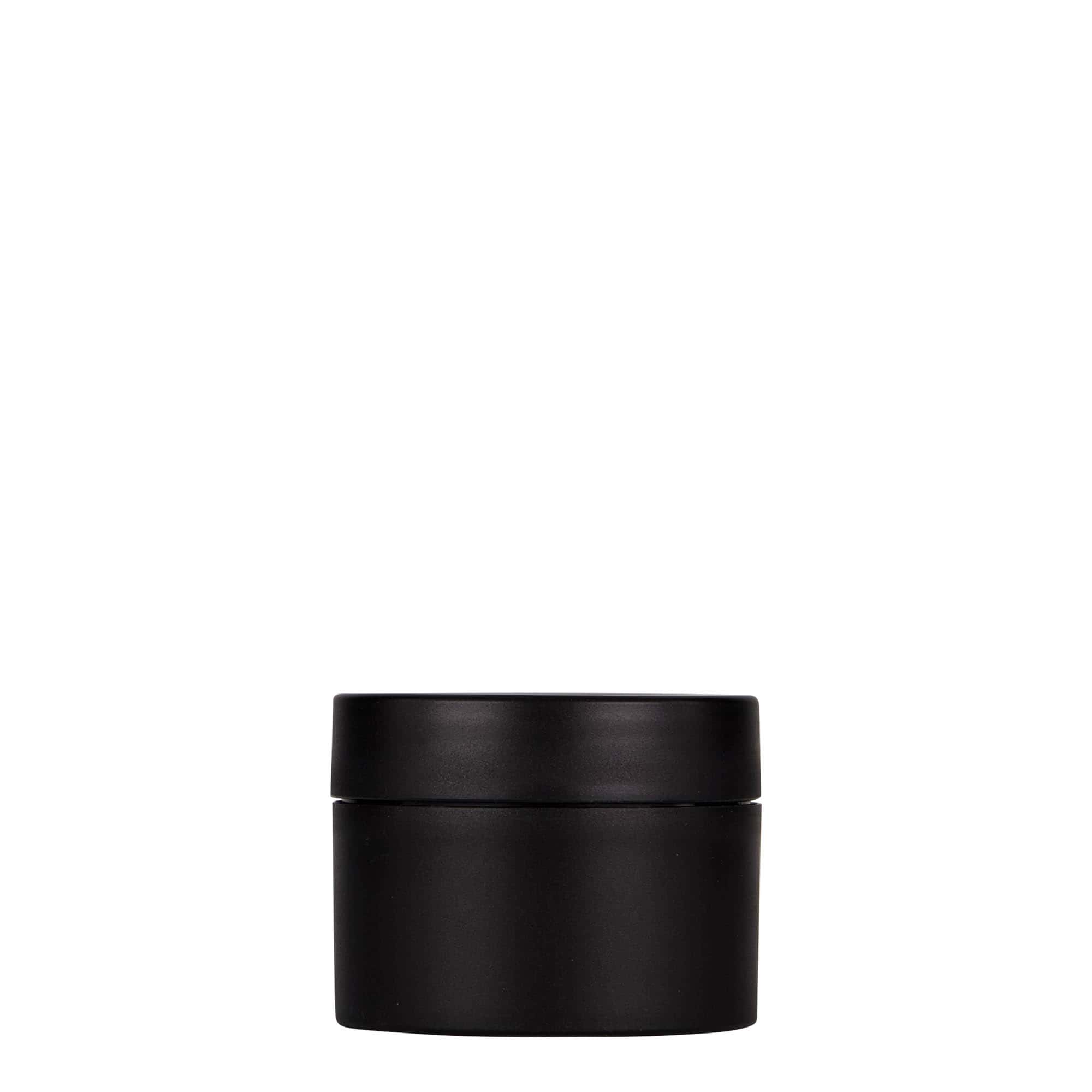 50 ml plastboks 'Antonella', PP, svart, åpning: skrukork
