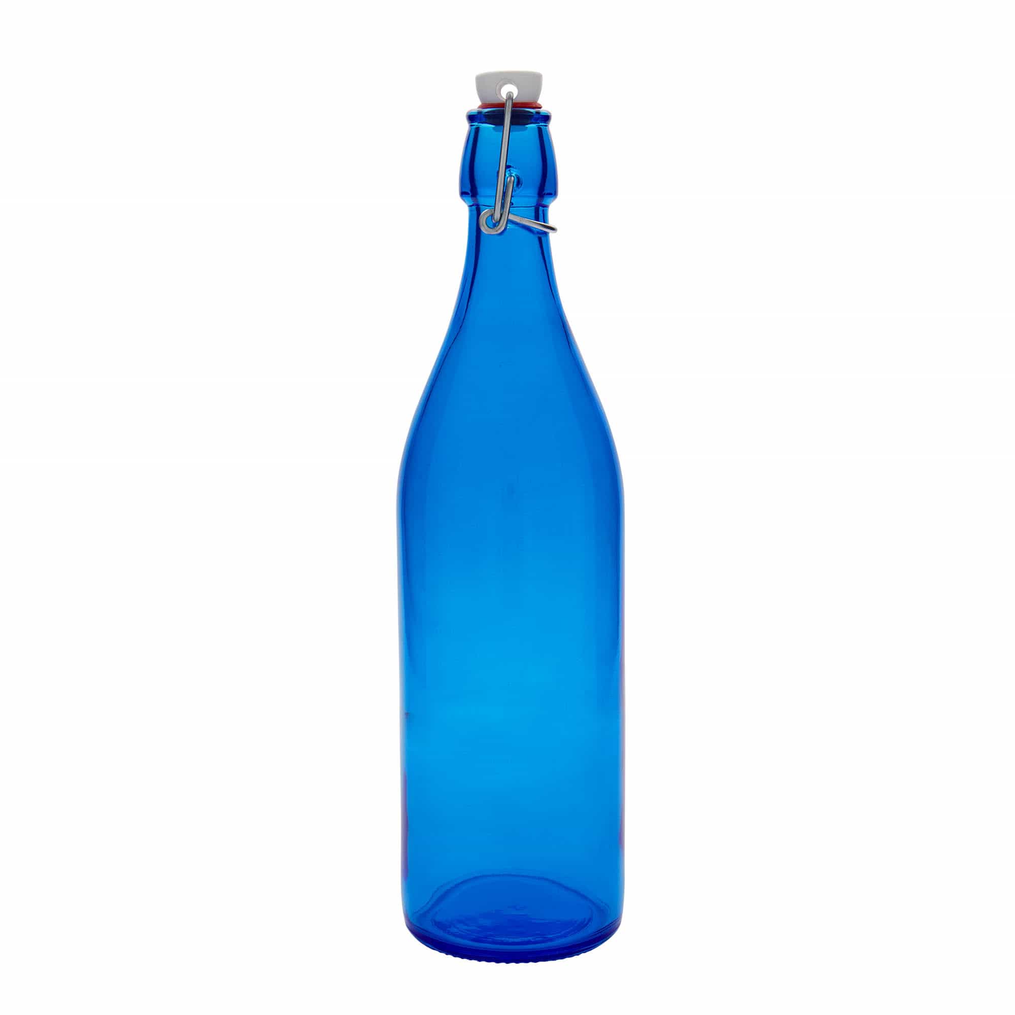 1.000 ml glassflaske 'Giara', blå, åpning: patentlokk