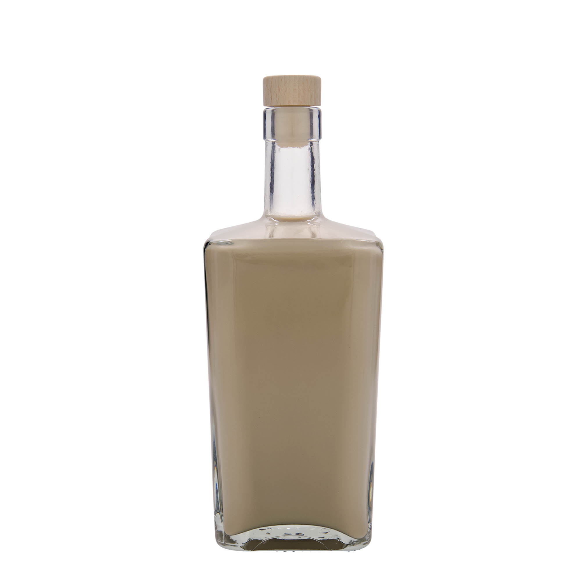 700 ml glassflaske 'Noel', firkantet, åpning: kork