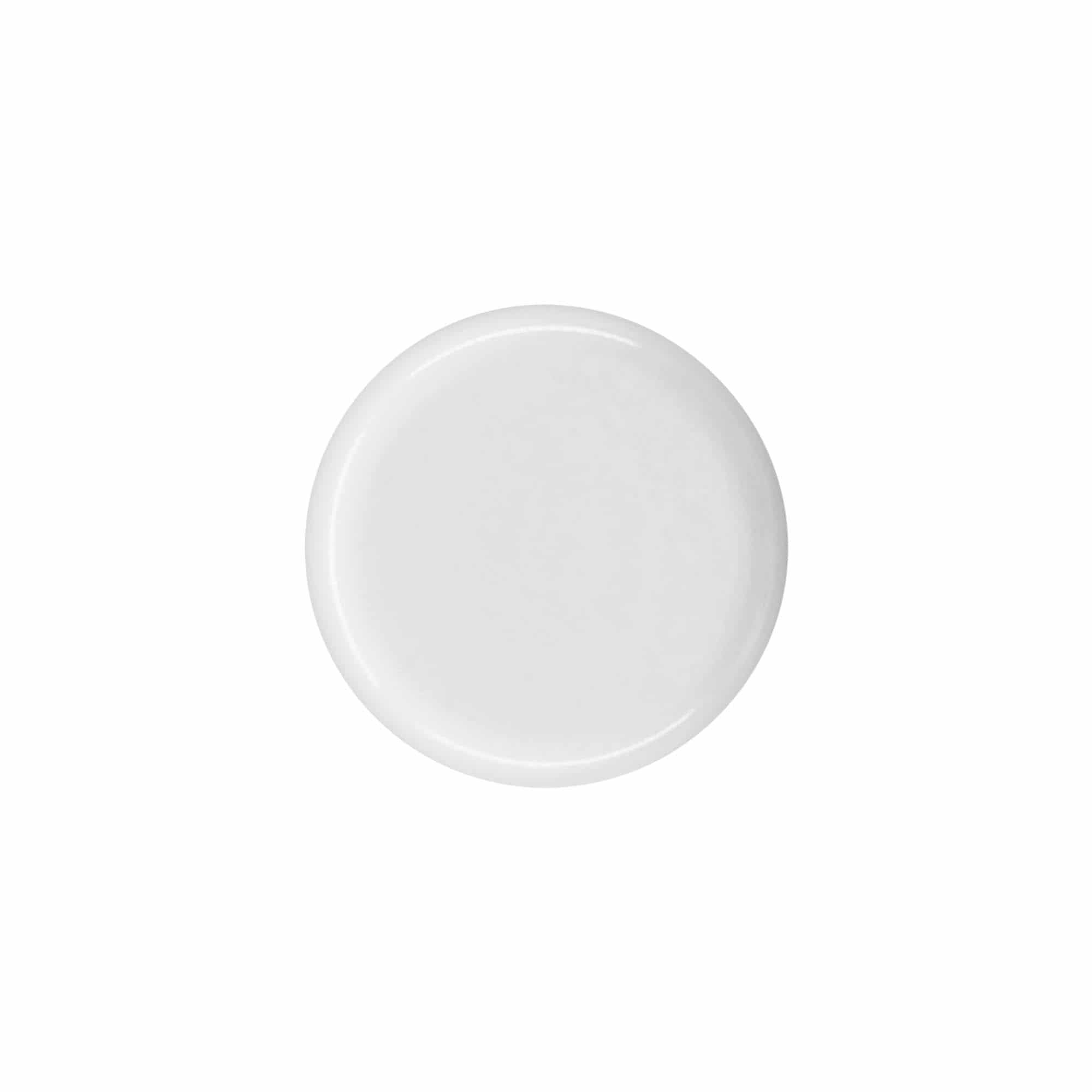 skrulokk rundflaske med sprayinnsats, PE-plast, hvit, for åpning: DIN 18