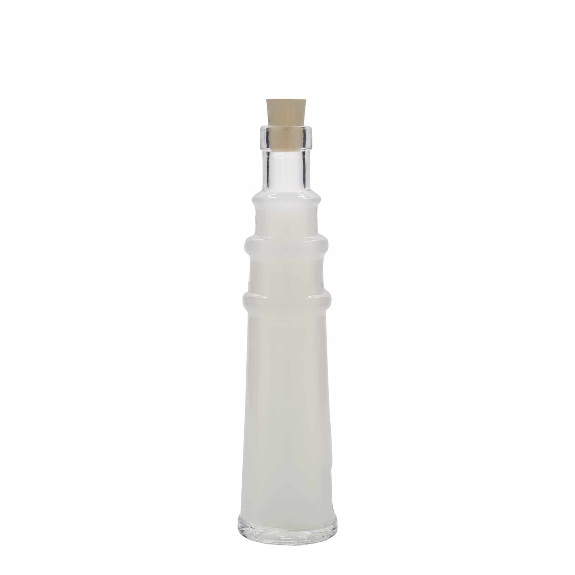 100 ml glassflaske "fyrtårn", åpning: Kork