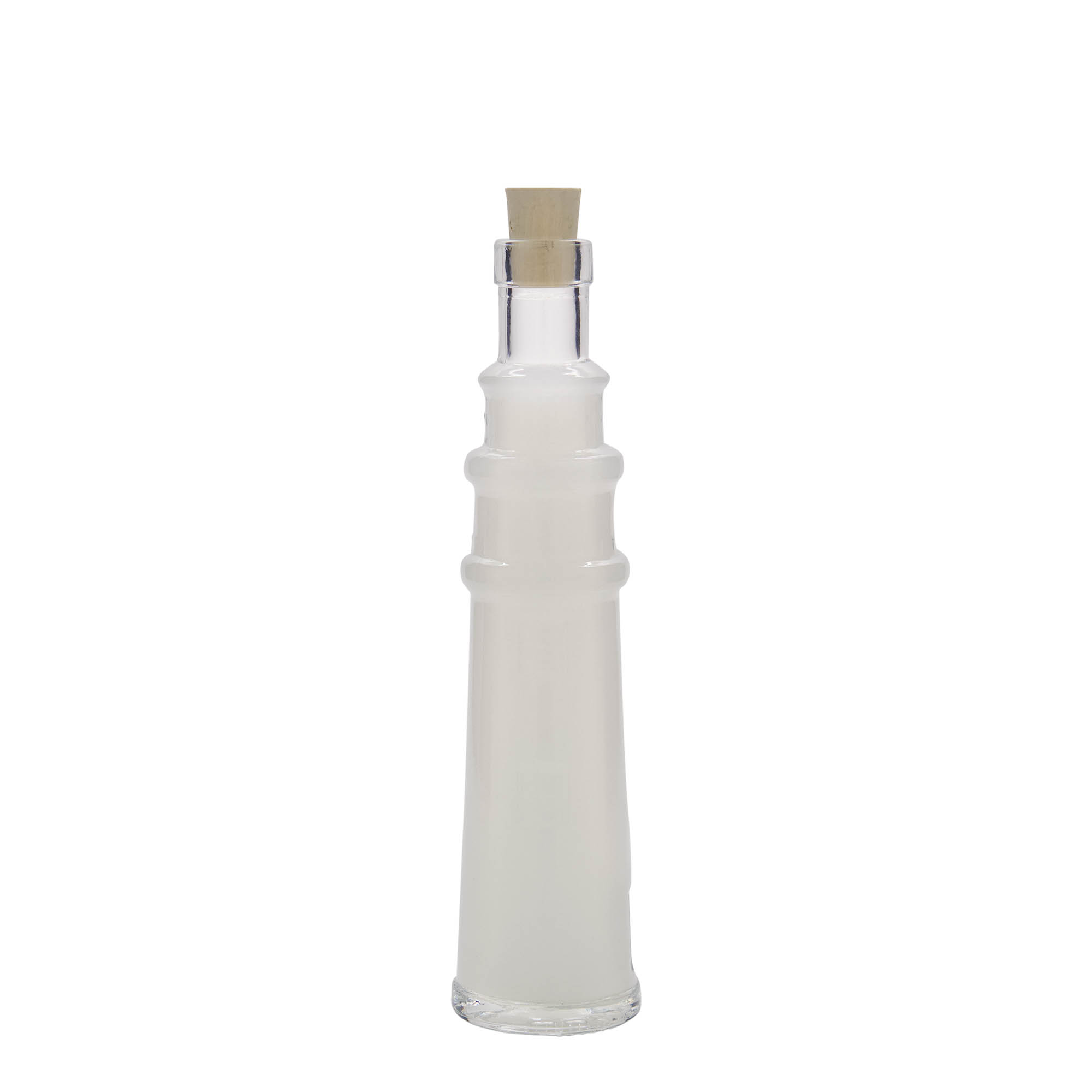 100 ml glassflaske 'Leuchtturm', åpning: kork