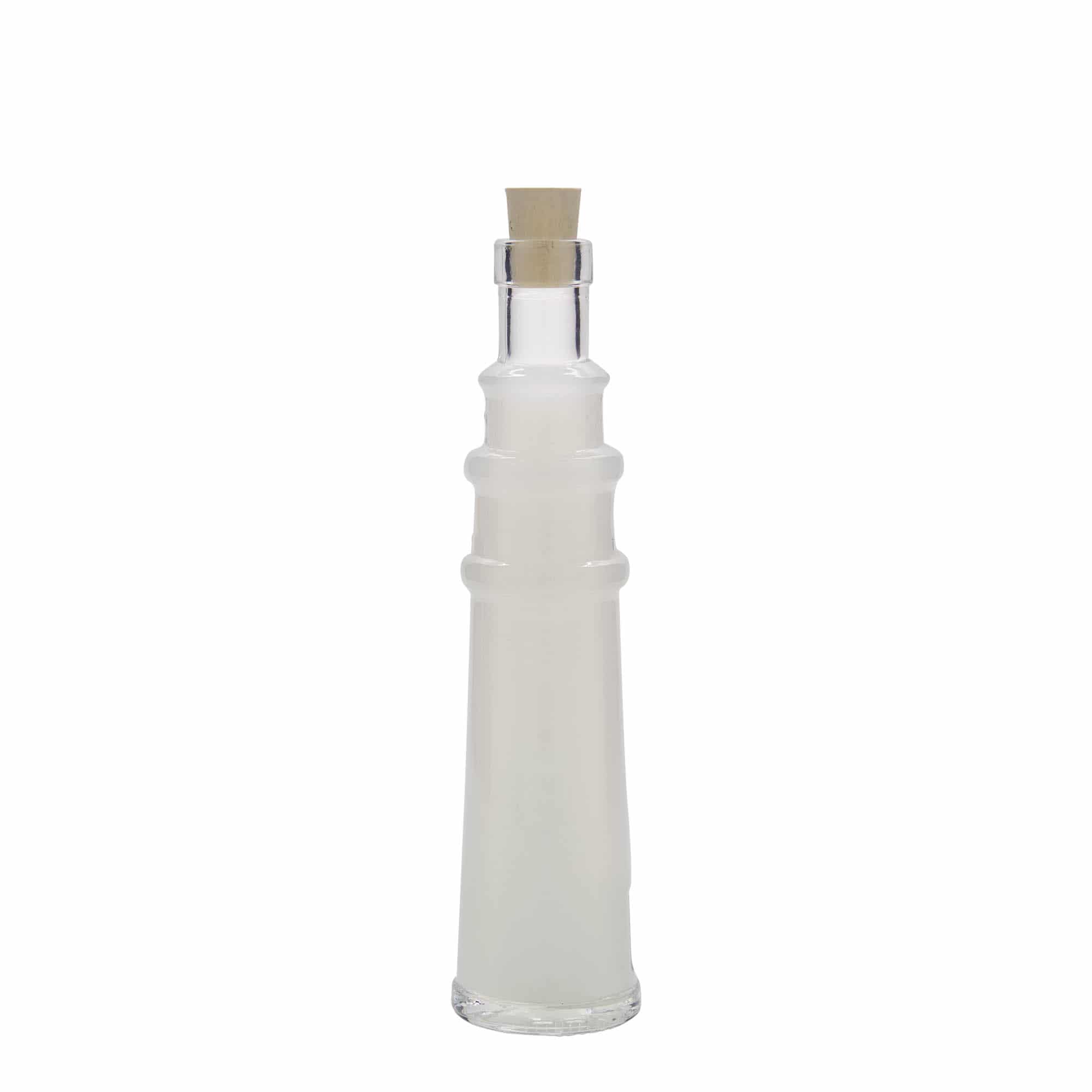 100 ml glassflaske 'Leuchtturm', åpning: kork