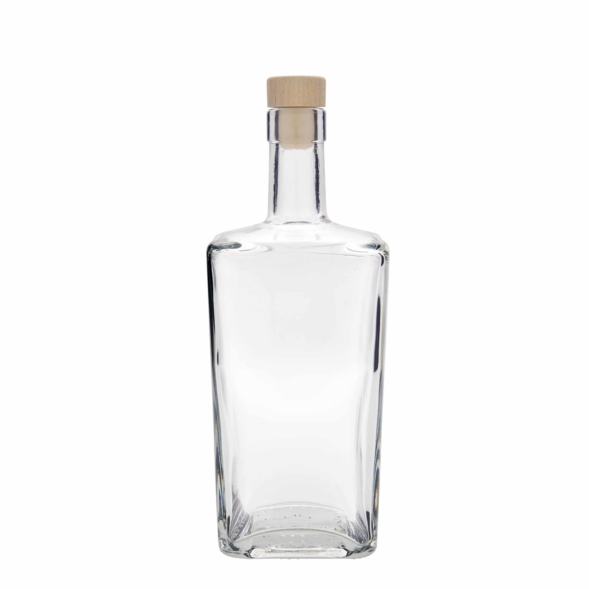 700 ml glassflaske "Noel", kvadratisk, åpning: Kork