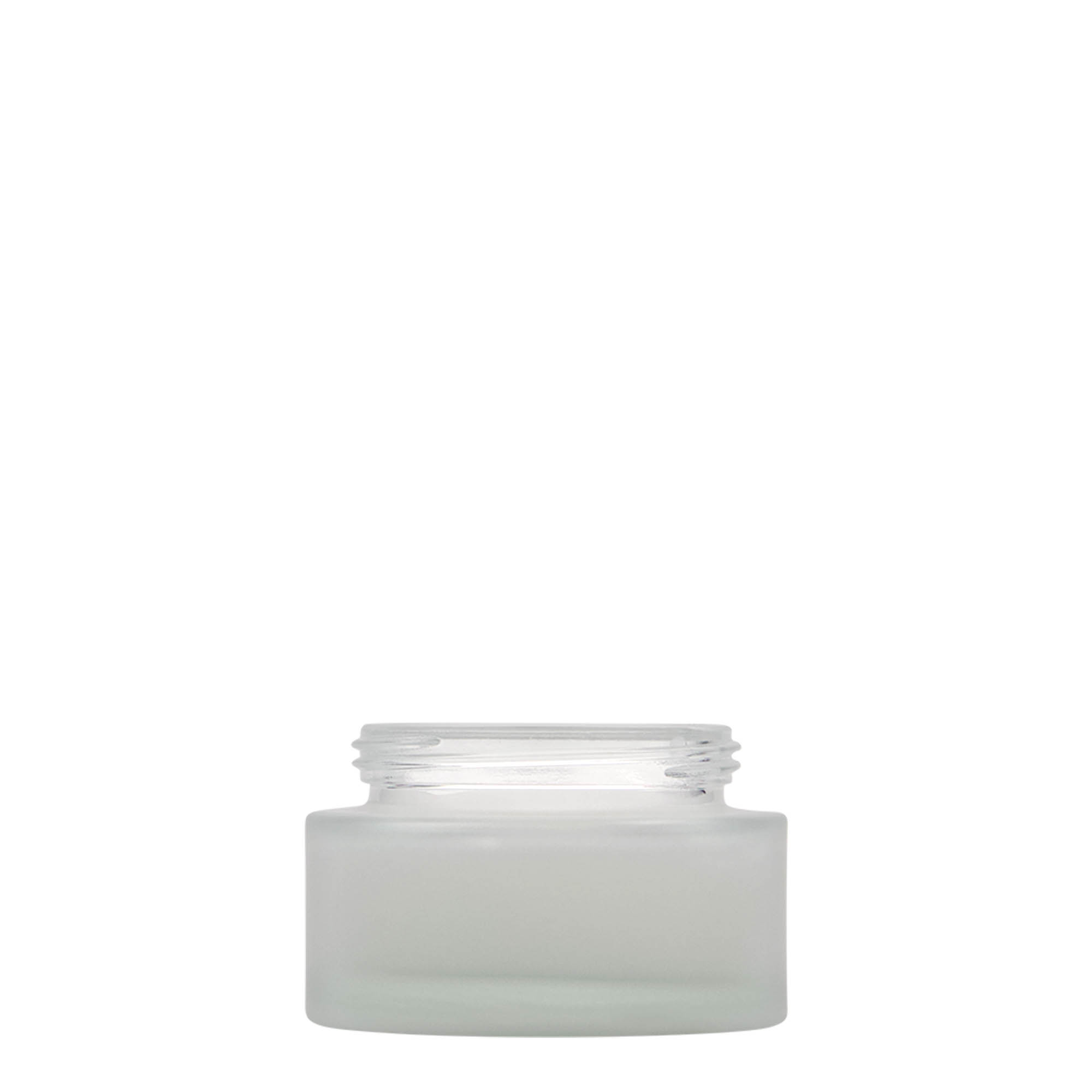 50 ml krukke 'Platin Edition', glass, frostet, åpning: skrukork