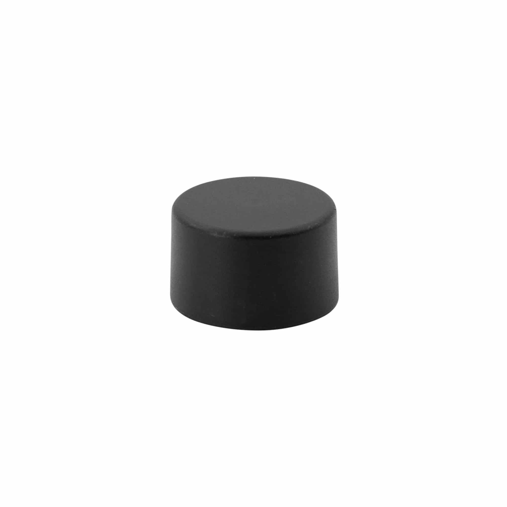 Skrulokk, metall-plast, svart, for åpning: PP 28