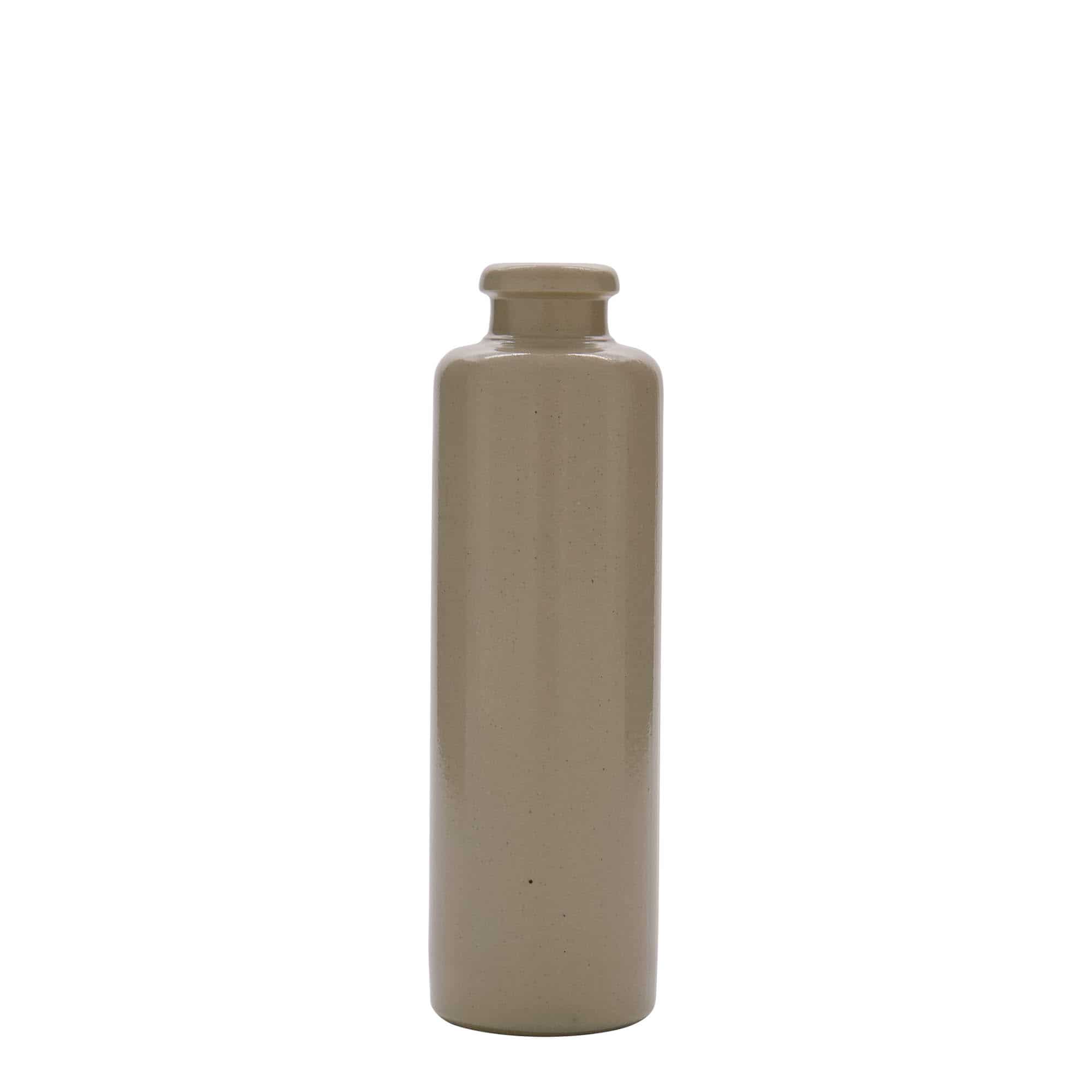 200 ml leirkrus, steintøy, beige, åpning: Kork