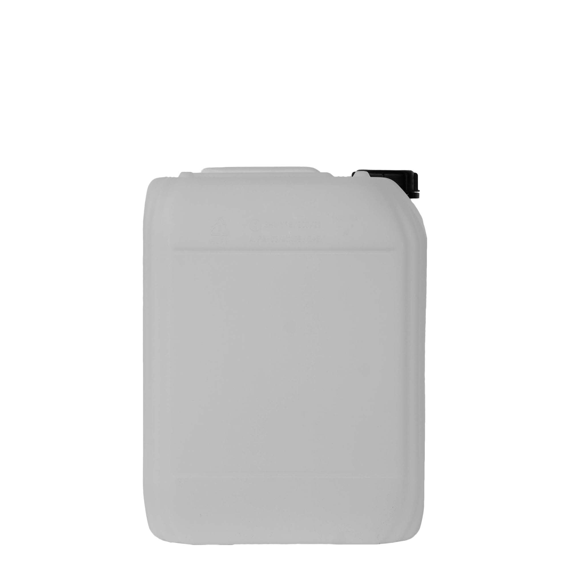 20 l kanne, rektangulær, HDPE-plast, natur, åpning: ND 60