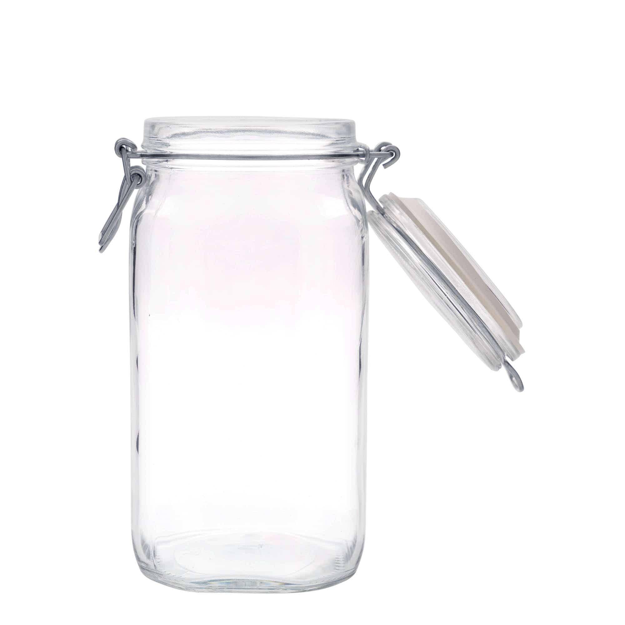1500 ml bøyleglass "Fido", kvadratisk, åpning: Bøylelokk