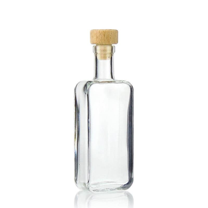 100 ml glassflaske "Nice', firkantet, åpning: Kork