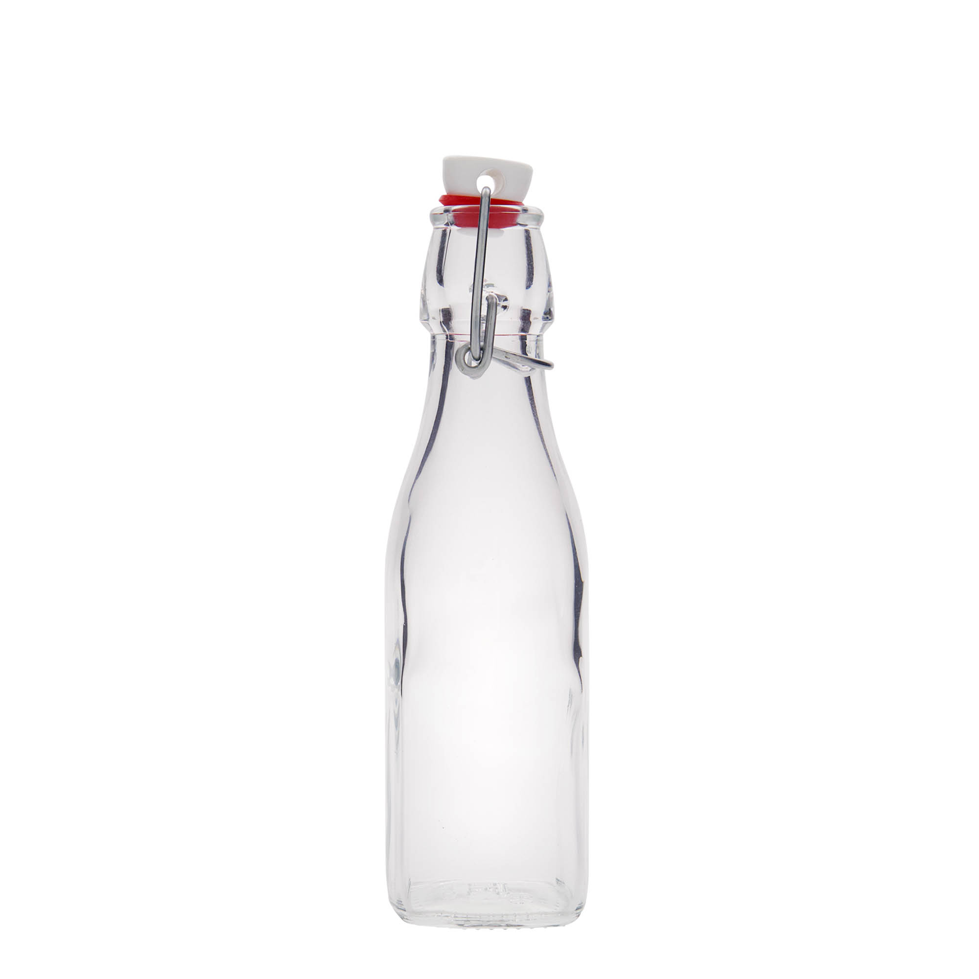 250 ml glassflaske 'Swing, firkantet, åpning: klafflås