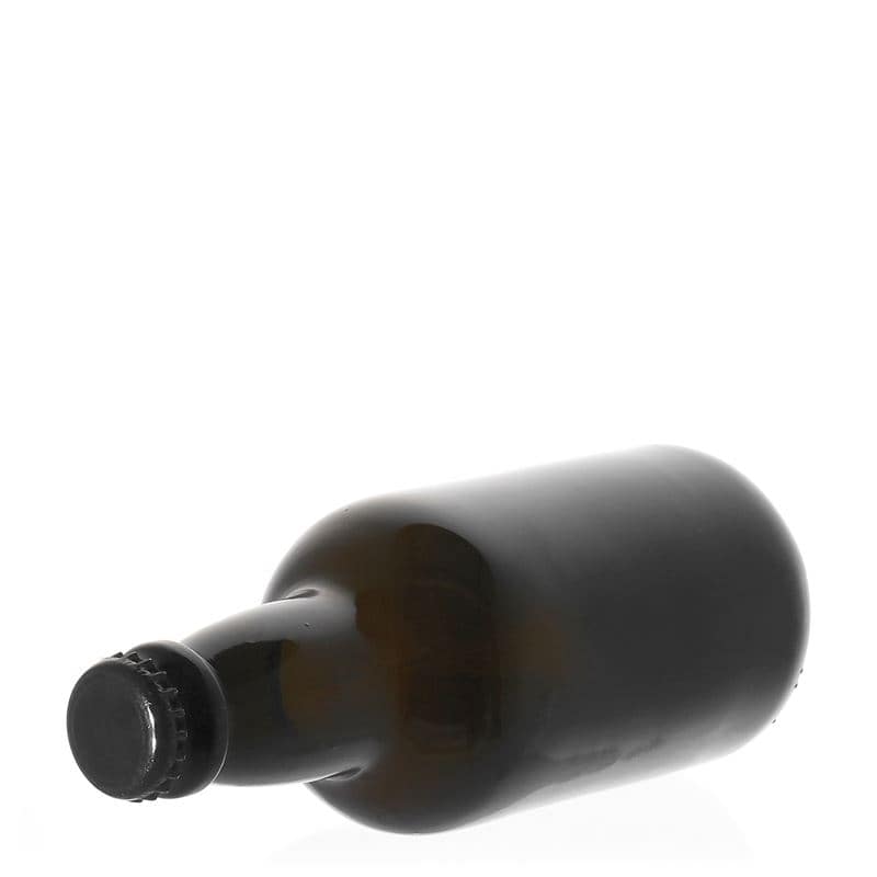 330 ml ølflaske "Era", glass, antikkgrønn, åpning: Kronlokk