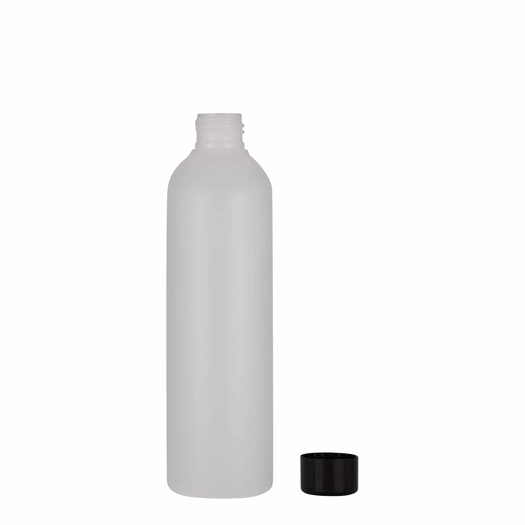 250 ml plastflaske "Tuffy", HDPE, natur, åpning: GPI 24/410