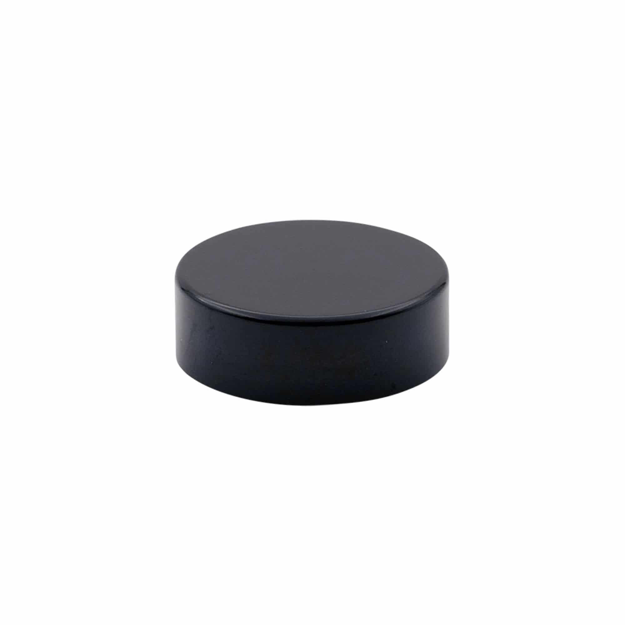 Skrulokk for 30 ml "Brown Line", HPM-plast, svart Skrulokk for 30 ml "Brown Line", HPM-plast, svart