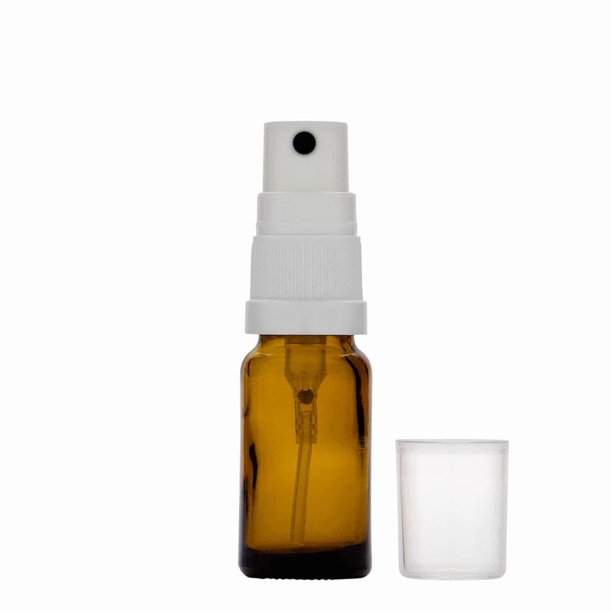 10 ml sprayflaske medisin, glass, brun, åpning: DIN 18