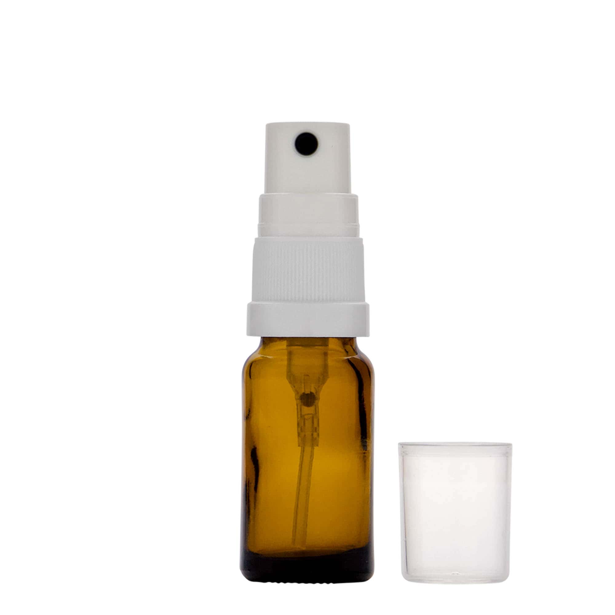 10 ml sprayflaske medisin, glass, brun, åpning: DIN 18
