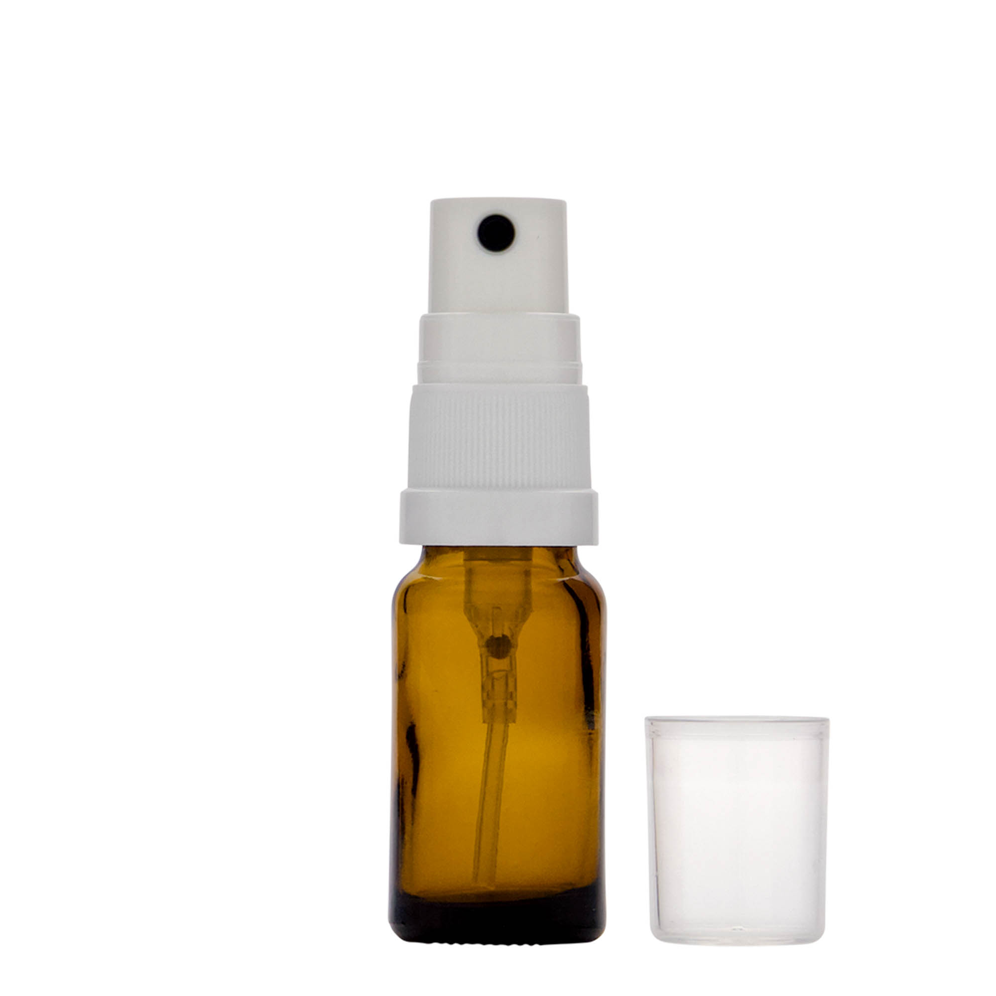 10 ml sprayflaske medisin, glass, brun, åpning: DIN 18 10 ml sprayflaske medisin, glass, brun, åpning: DIN 18
