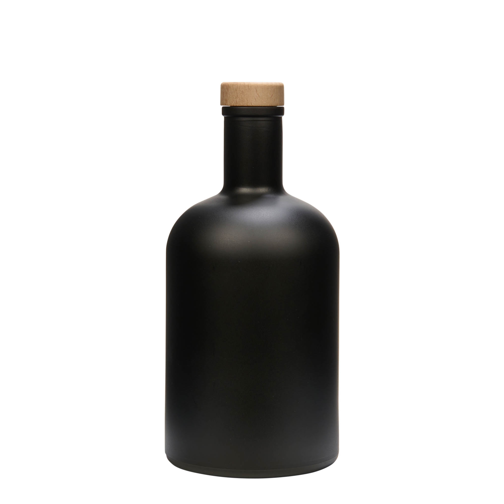 700 ml glassflaske 'Gerardino', svart, åpning: kork