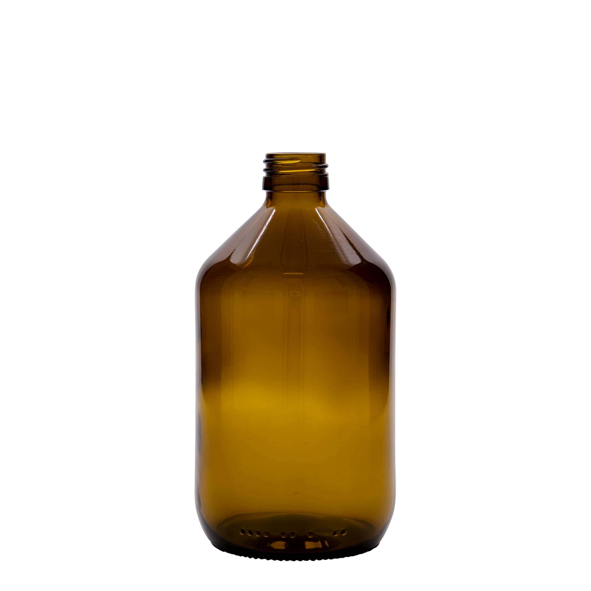500 ml medisinsk flaske, brun, glass, åpning: PP 28
