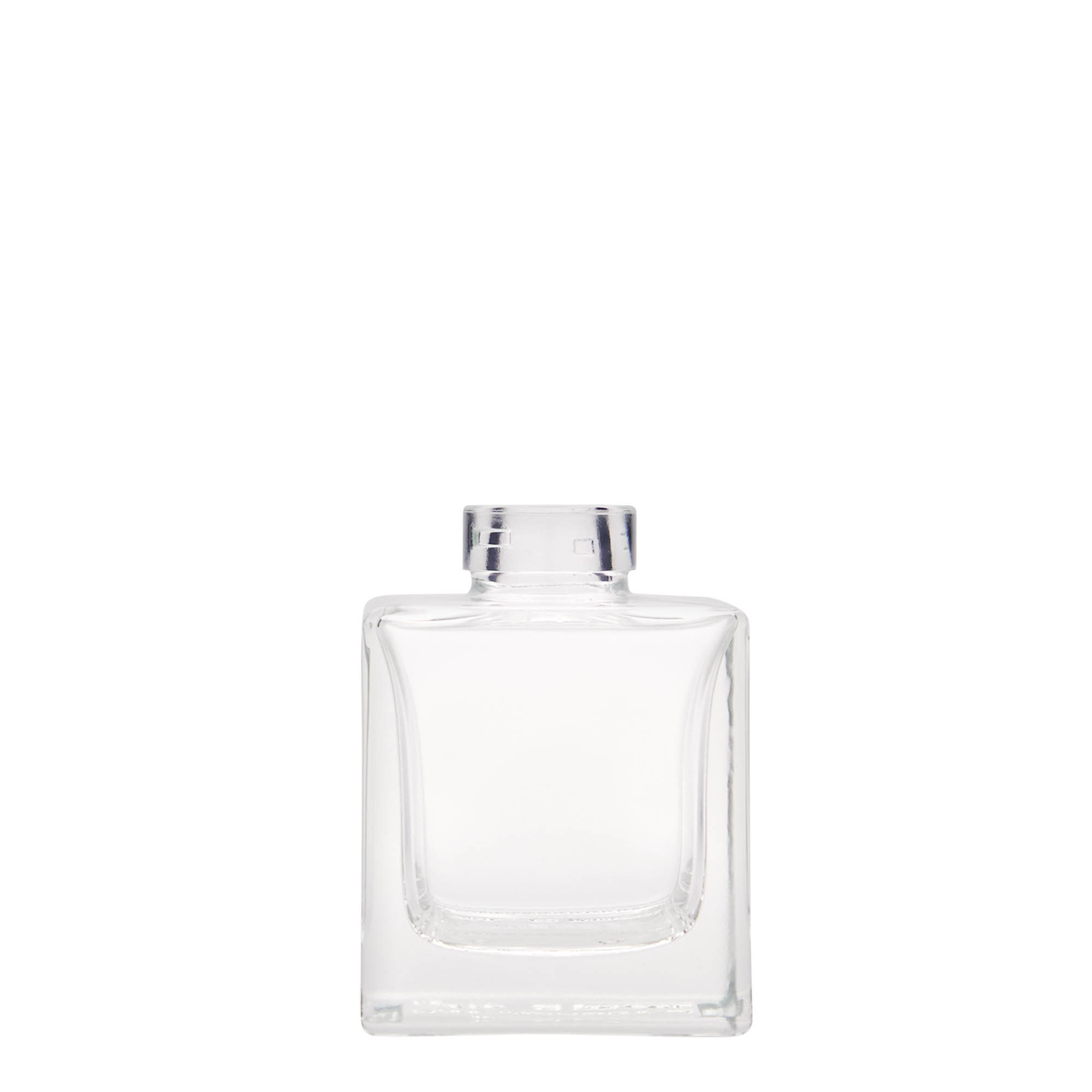 100 ml glassflaske 'Cube', firkantet, åpning: kork
