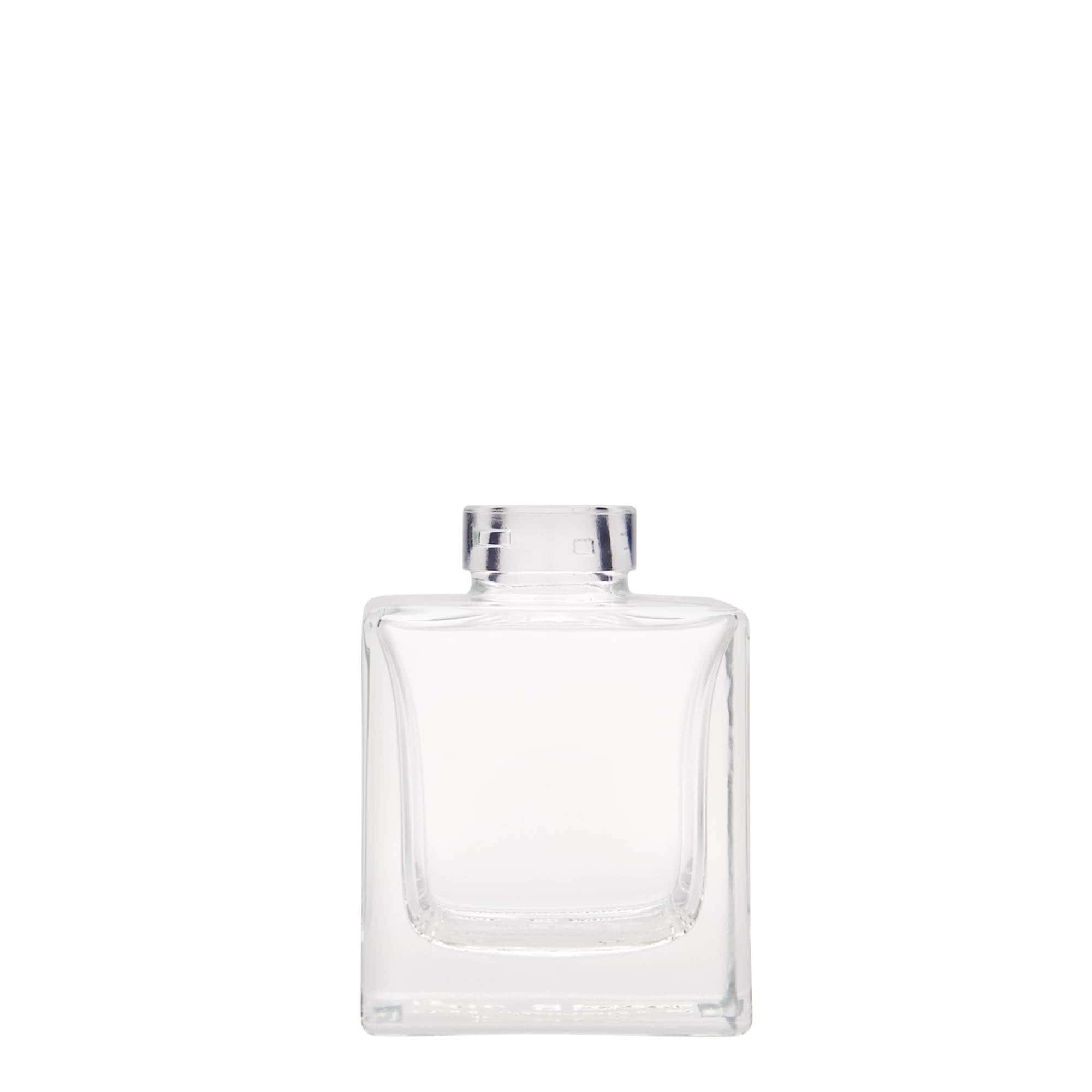 100 ml glassflaske 'Cube', firkantet, åpning: kork