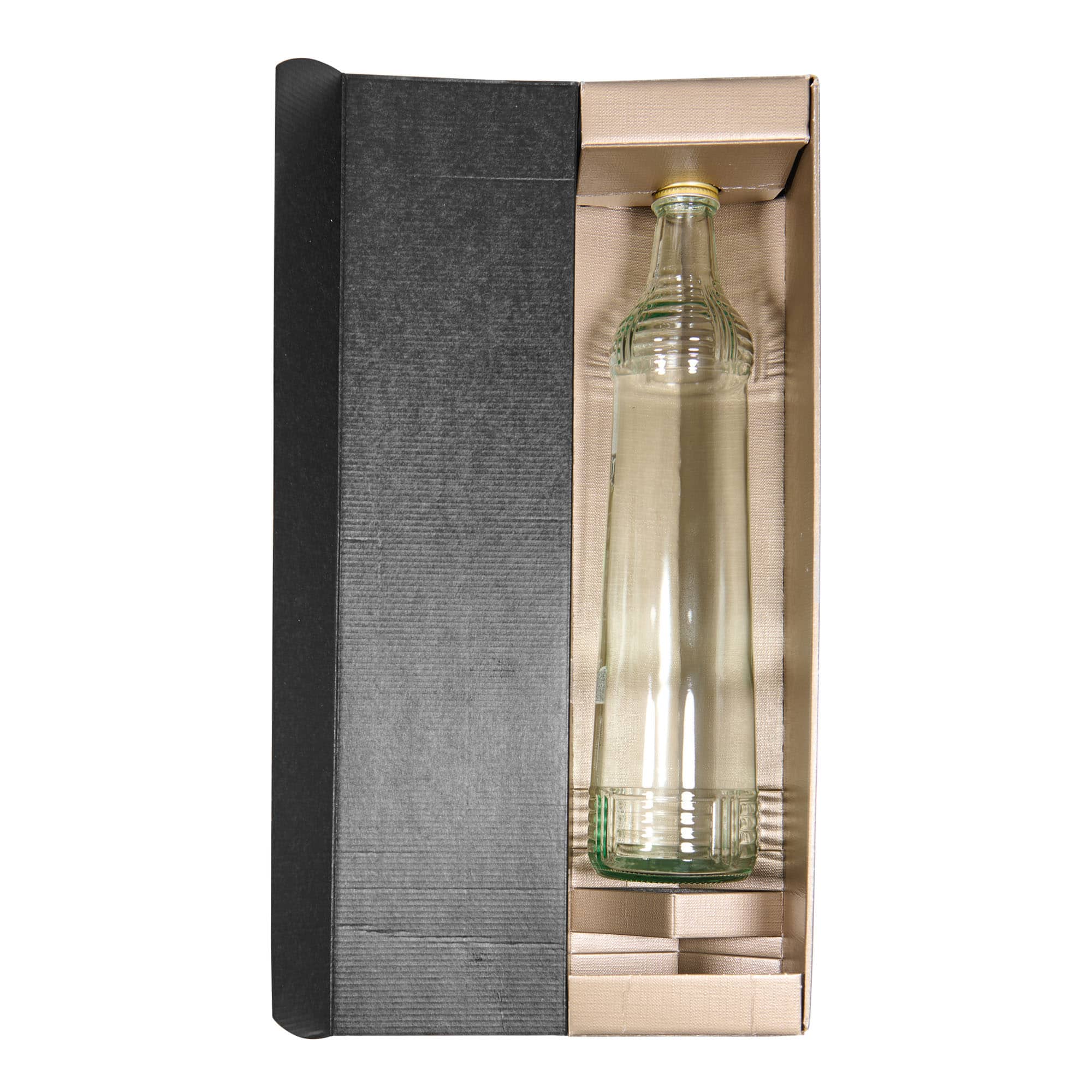 Gaveeske 'Metallic', rektangulær, papp, champagne