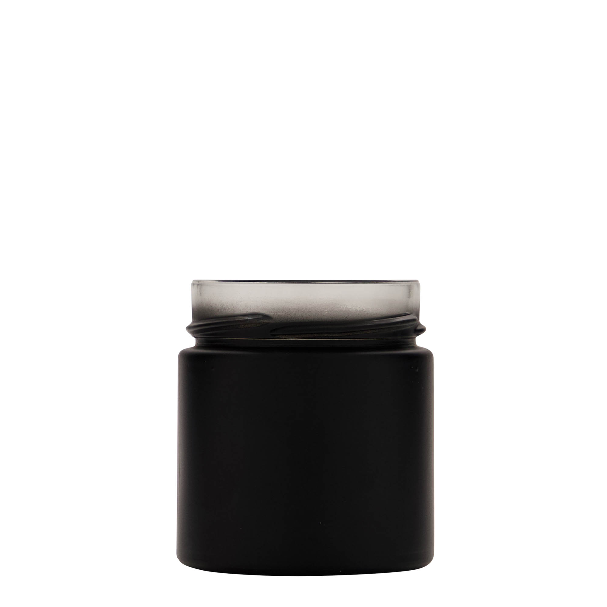 212 ml Rundt glass 'Aurora', svart, åpning: Deep-Twist-Off (DTO 66)