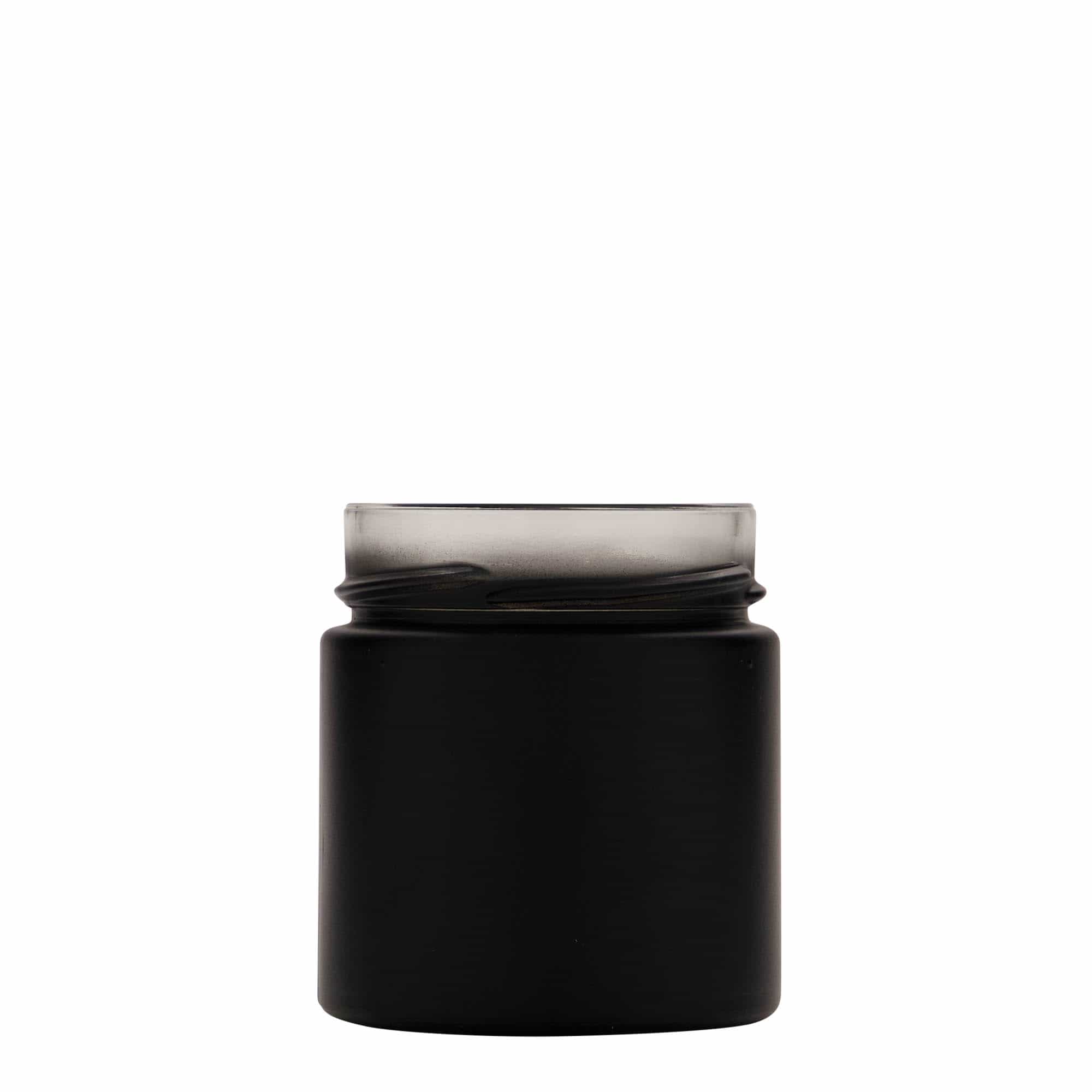 220 ml Rundglass 'Aurora', svart, åpning: Deep-Twist-Off (DTO 66)