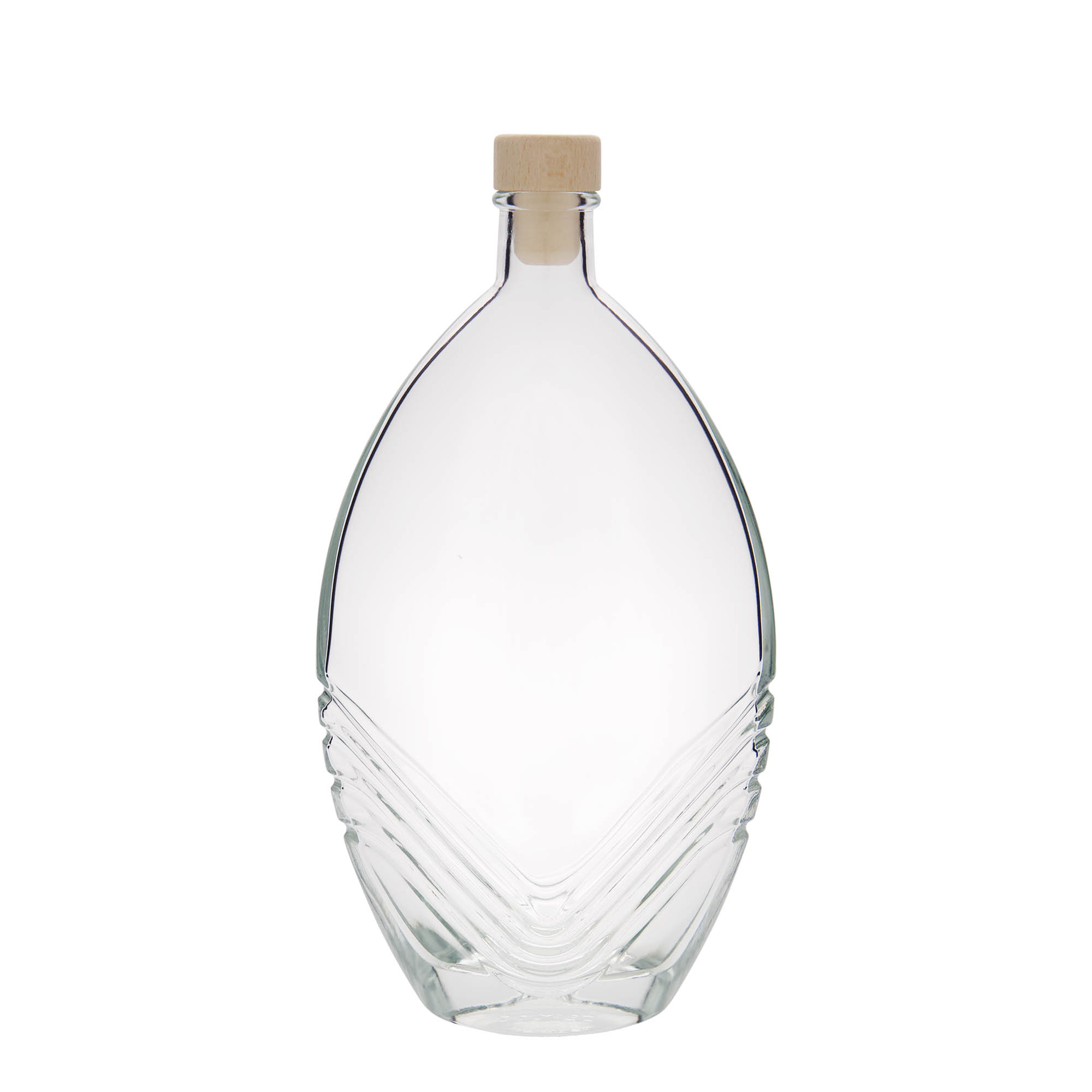 500 ml glassflaske 'Florence', oval, åpning: kork
