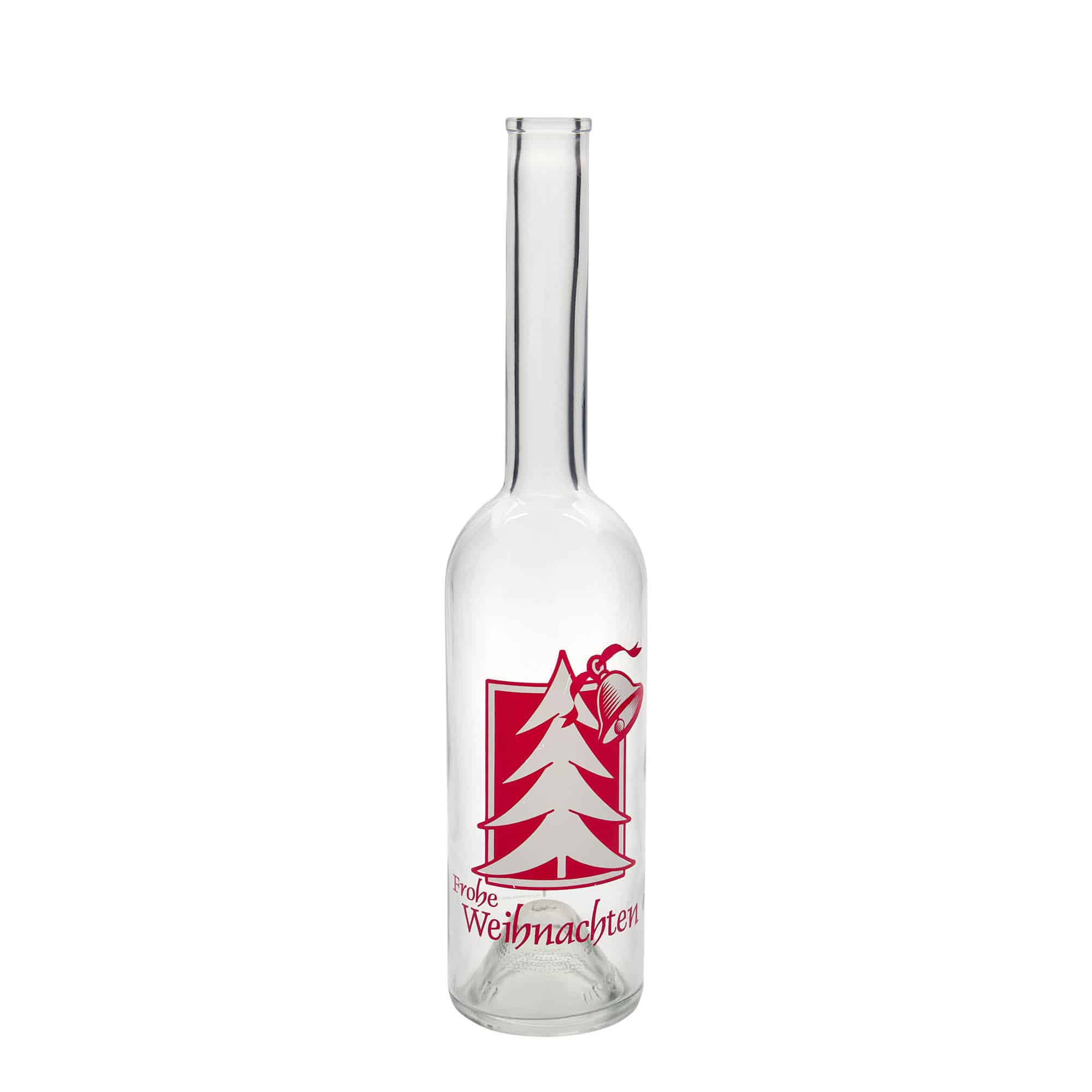 500 ml glassflaske 'Opera', motiv: julehilsen, åpning: kork