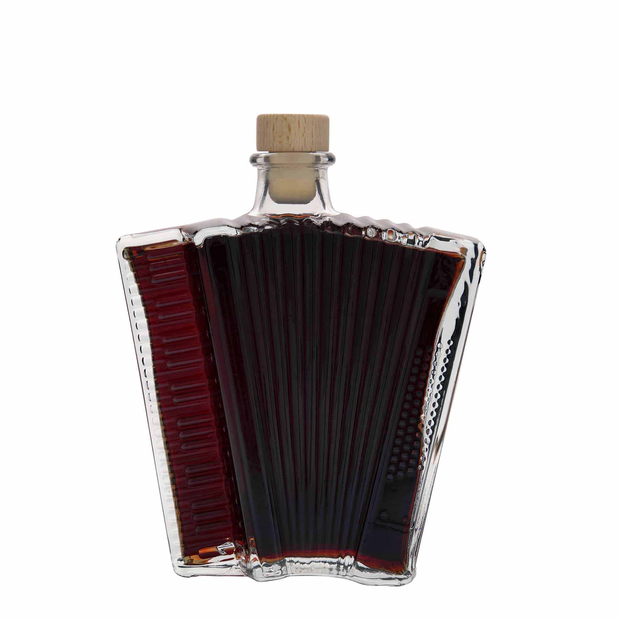 500 ml glassflaske "Akkordeon", åpning: Kork