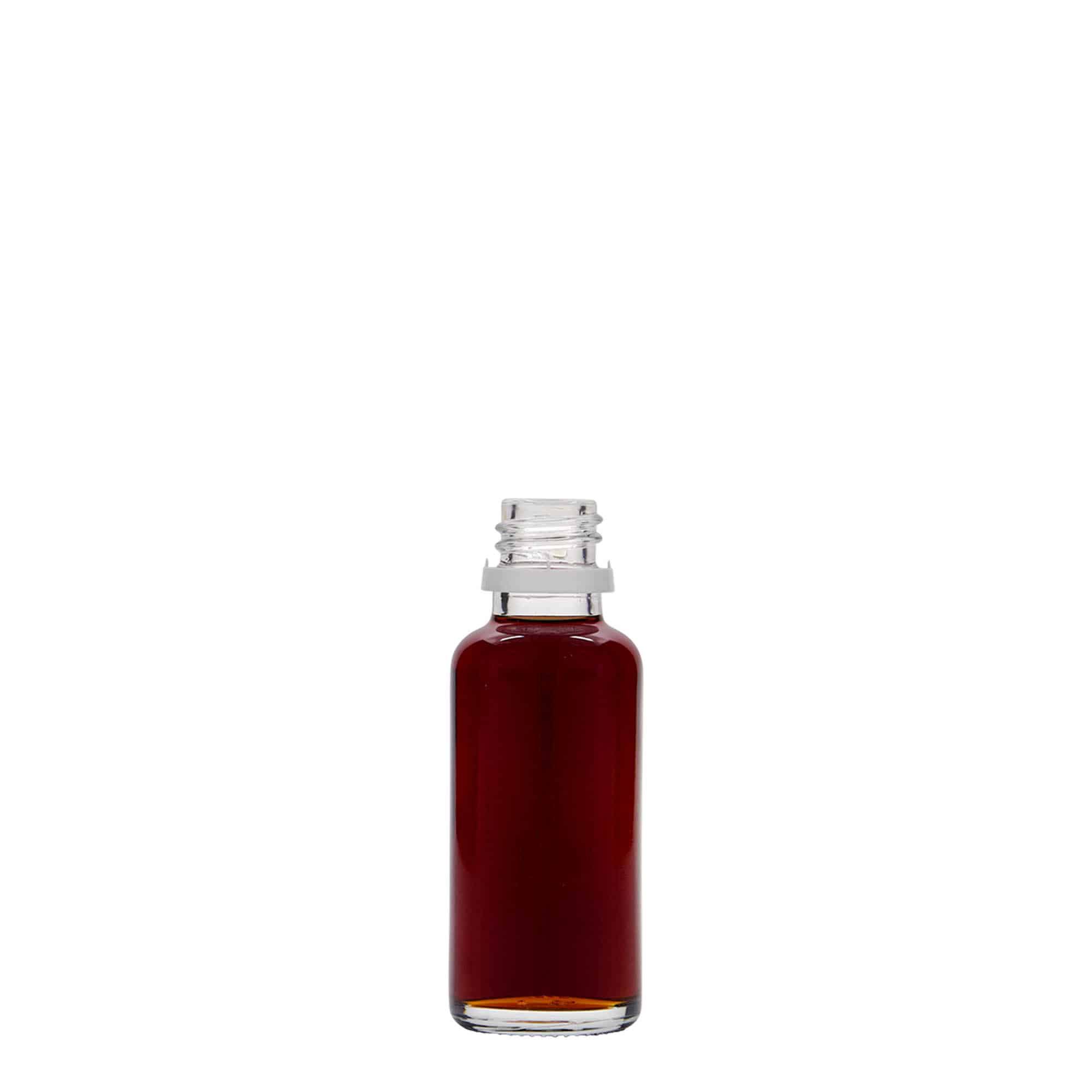 30 ml medisinflaske, glass, åpning: DIN 18