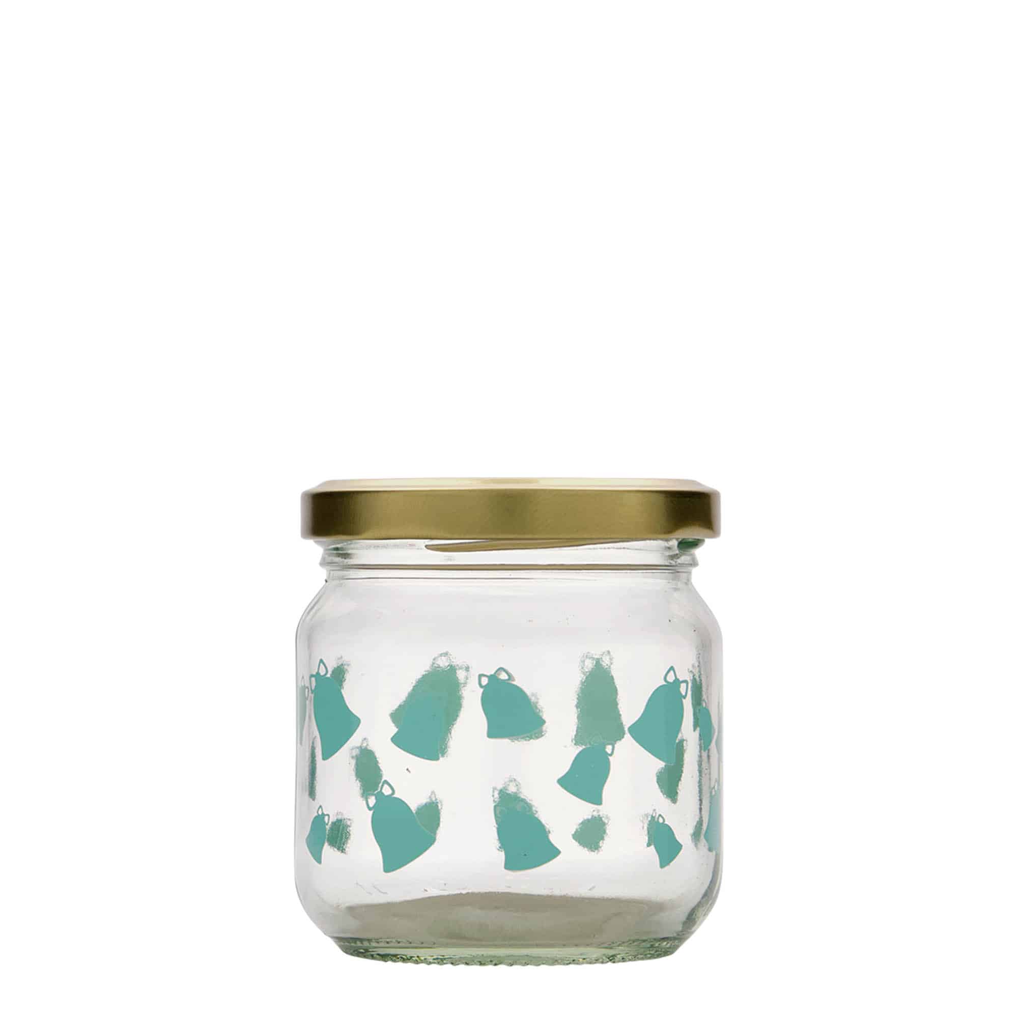 212 ml rundt glass, motiv: Kling, bjelle, åpning: twist-off (TO 66)