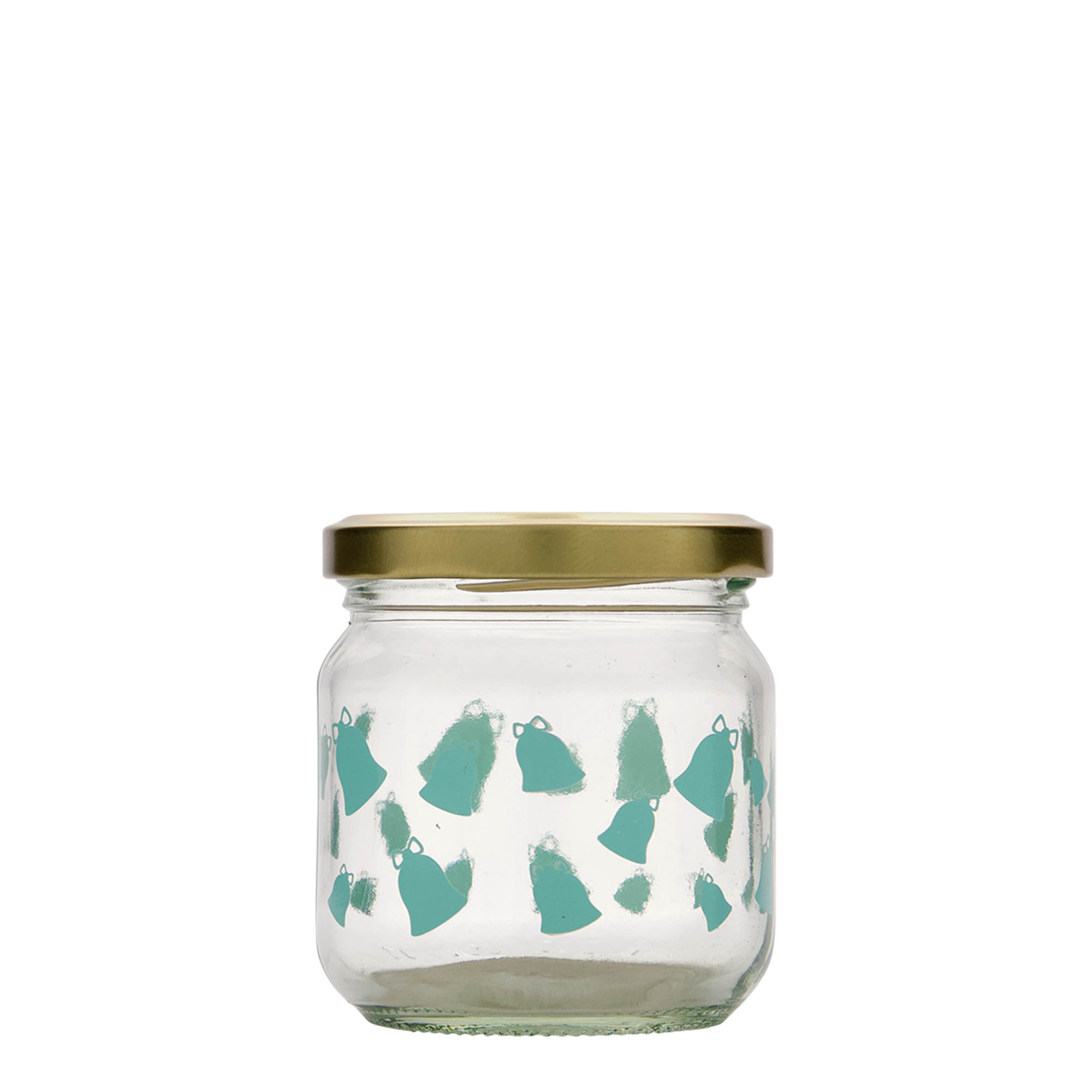 212 ml rundt glass, motiv: Kling, bjelle, åpning: twist-off (TO 66)