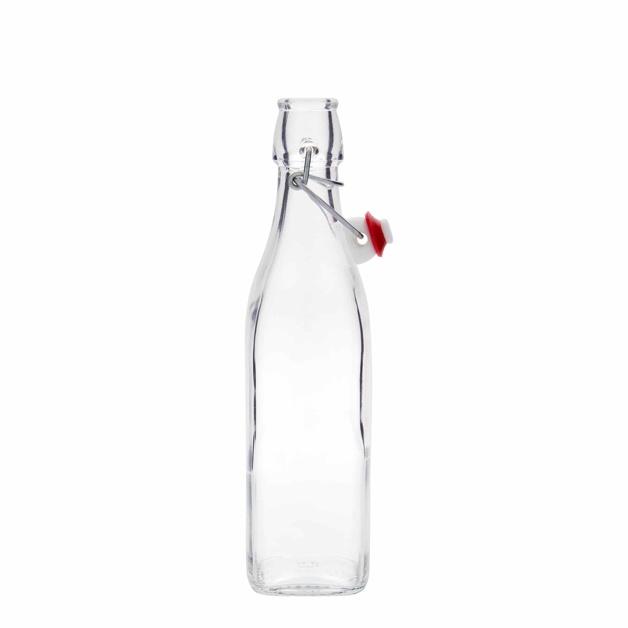 500 ml glassflaske "Swing, kvadratisk, åpning: Bøylelokk