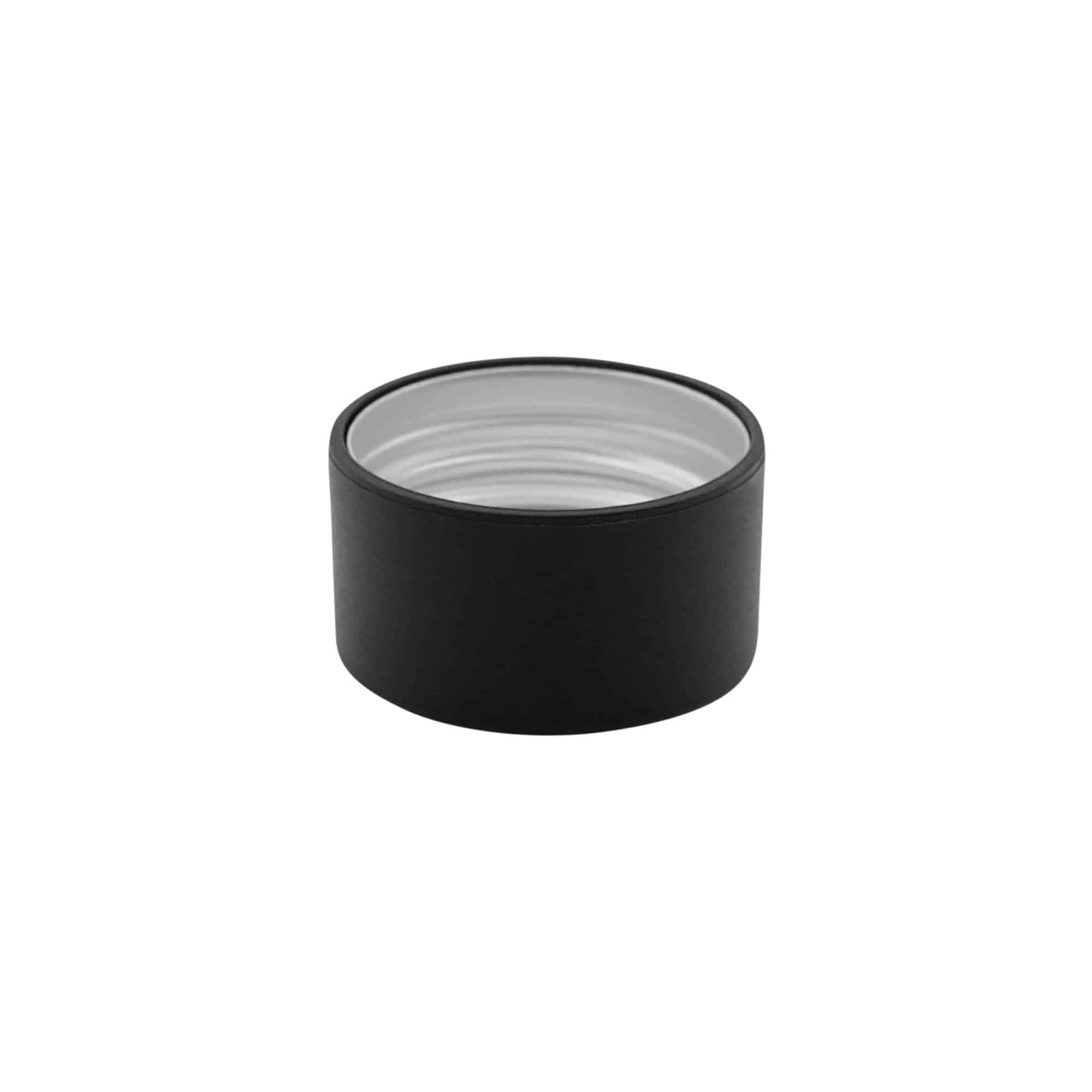 Skrukork, metall-plast, svart, for munningsåpning: PP 31,5