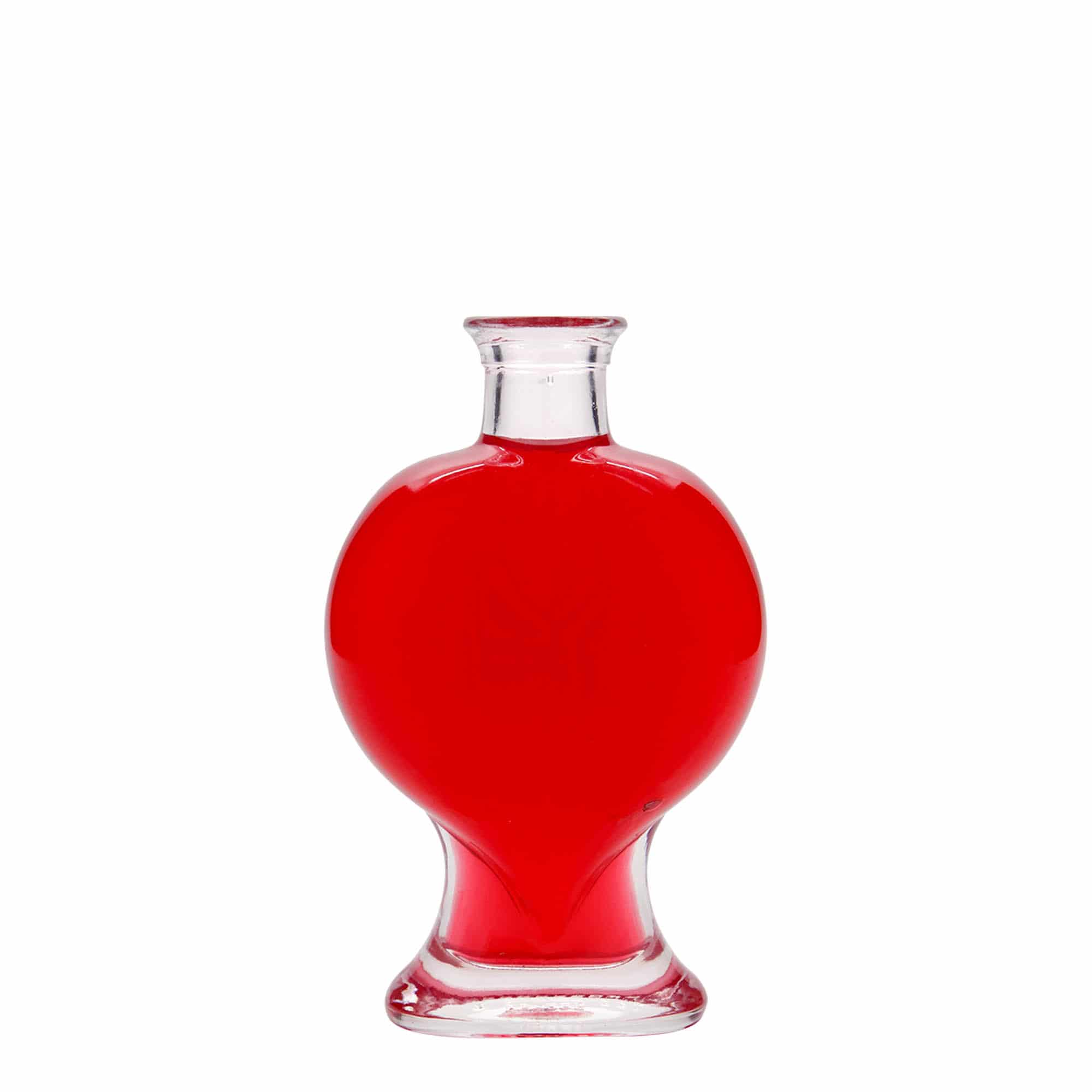 200 ml glassflaske "hjerte", åpning: Kork