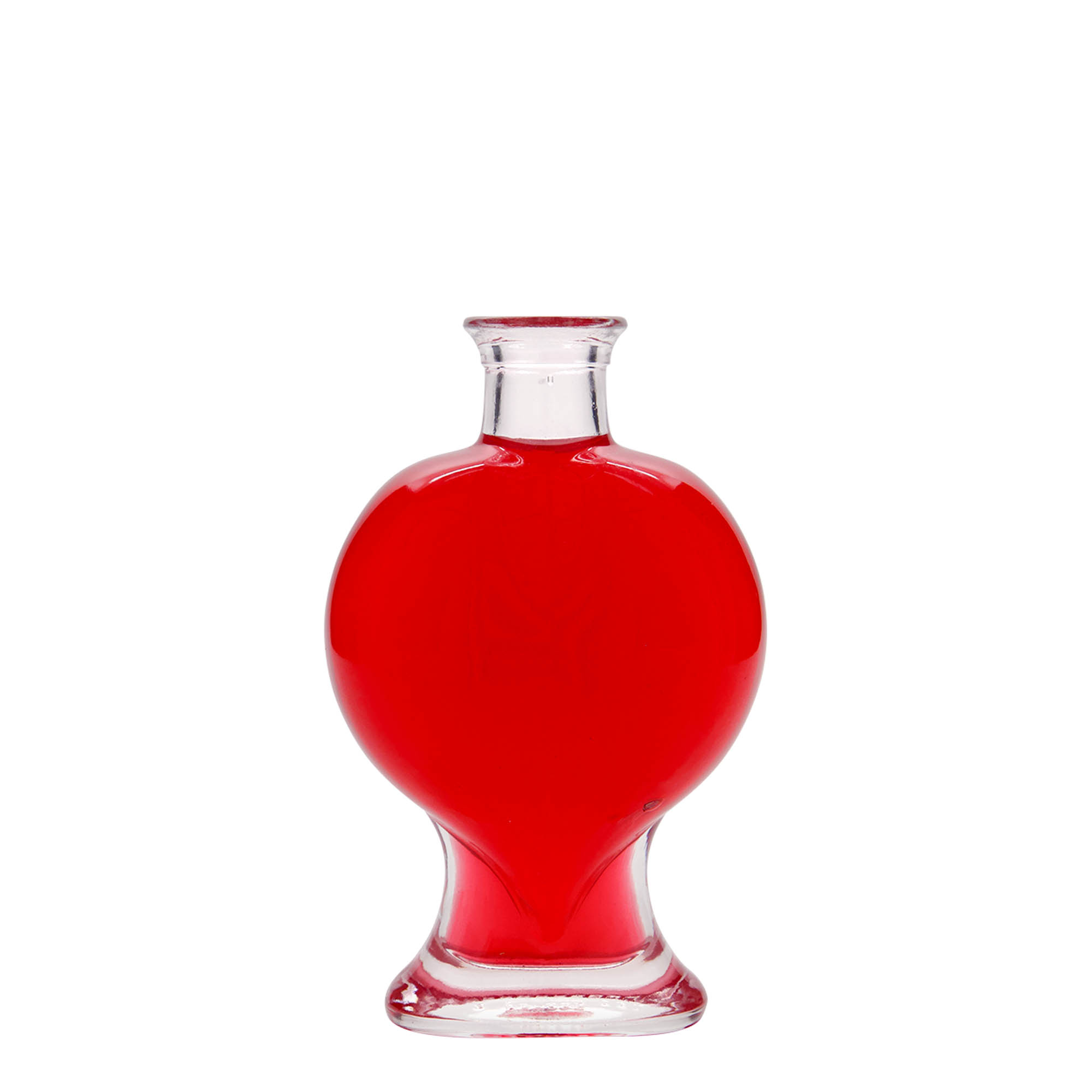 200 ml glassflaske 'Hjerte', åpning: kork
